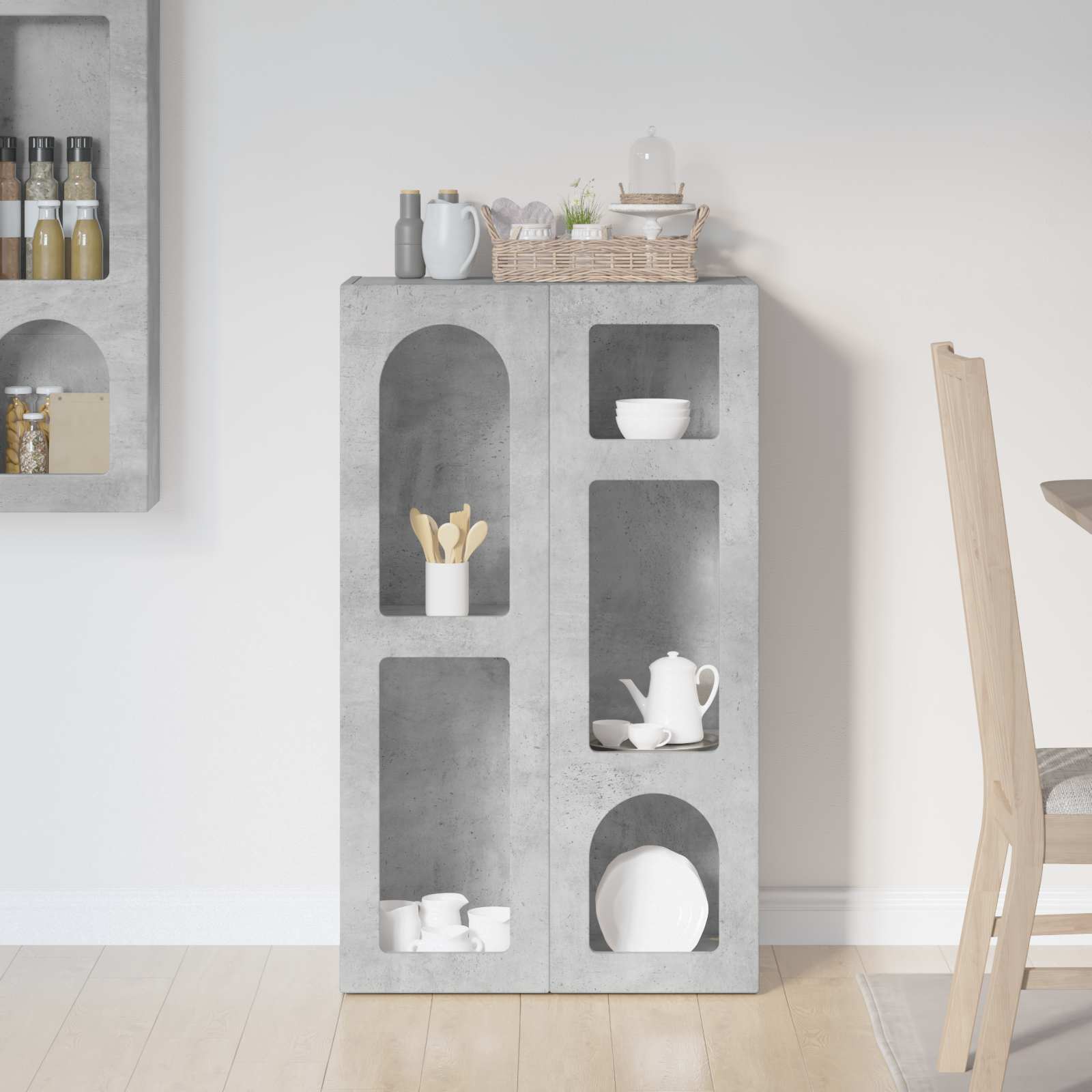 Kabal Concrete Grey 59 x 35 x 100.5 cm Engineered wood