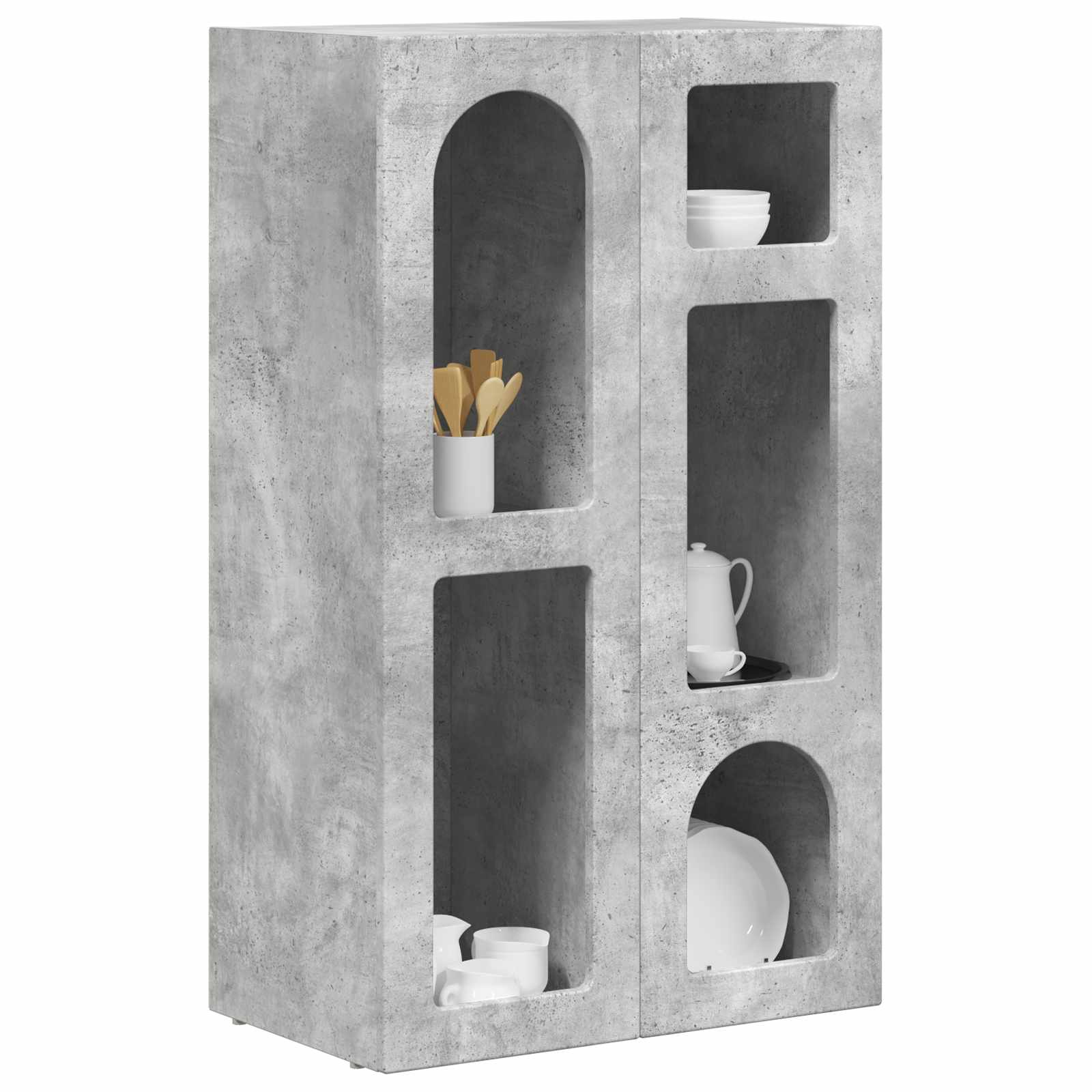 Kabal Concrete Grey 59 x 35 x 100.5 cm Engineered wood