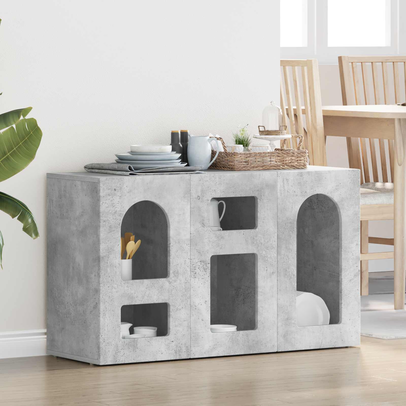 Kabalas Betono pilka 100 x 35 x 59 cm Apdirbta mediena