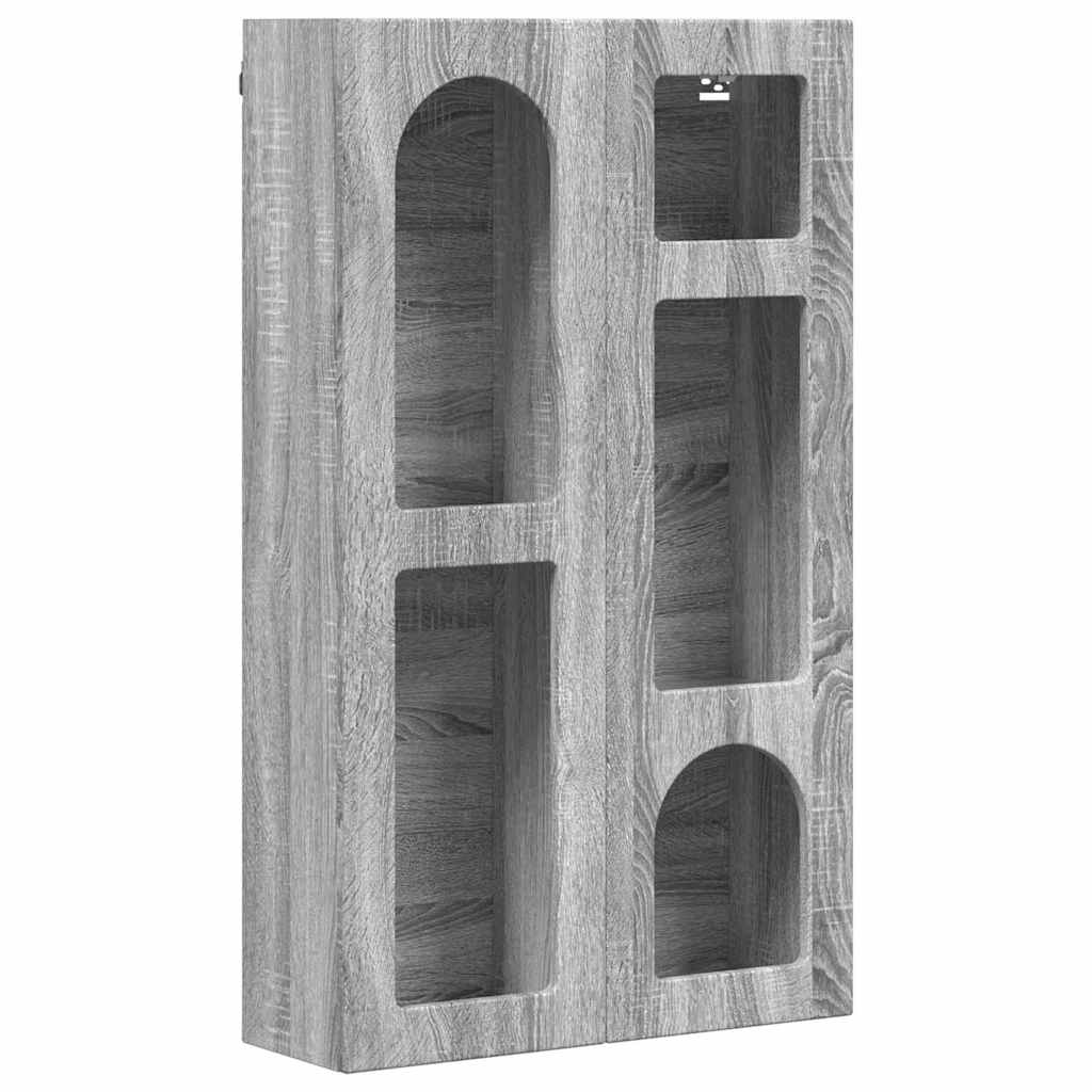 Wall Cabinet with Shelf Grey Sonoma 59 x 20 x 100 cm