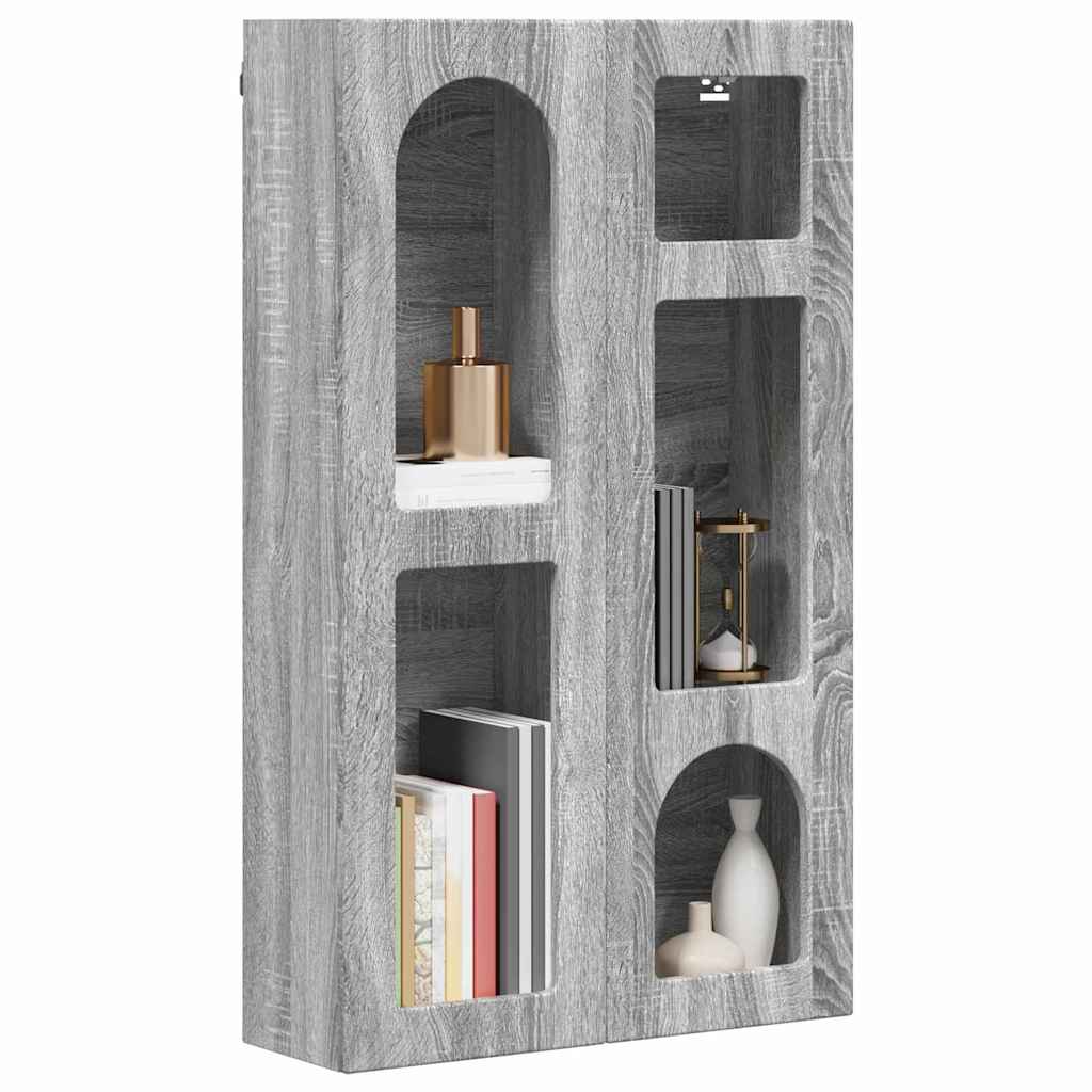 Wall Cabinet with Shelf Grey Sonoma 59 x 20 x 100 cm