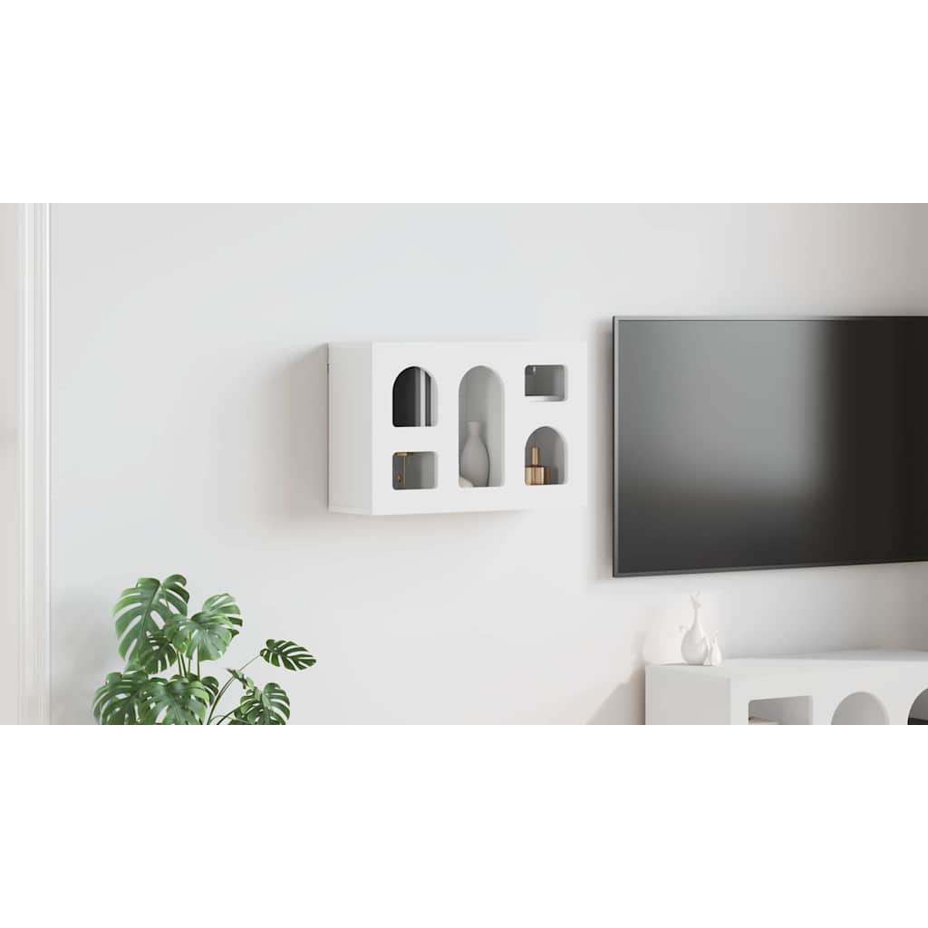 Pakabinama spintelė Balta 60 x 20 x 40 cm Apdirbta mediena
