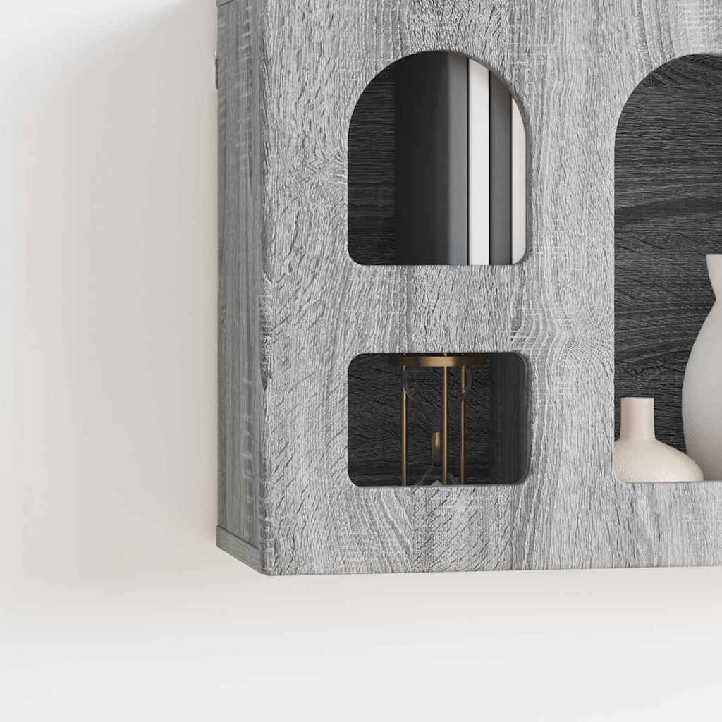 Wall-Mounted Shelf Cabinet Sonoma Grey 60 x 20 x 40 cm