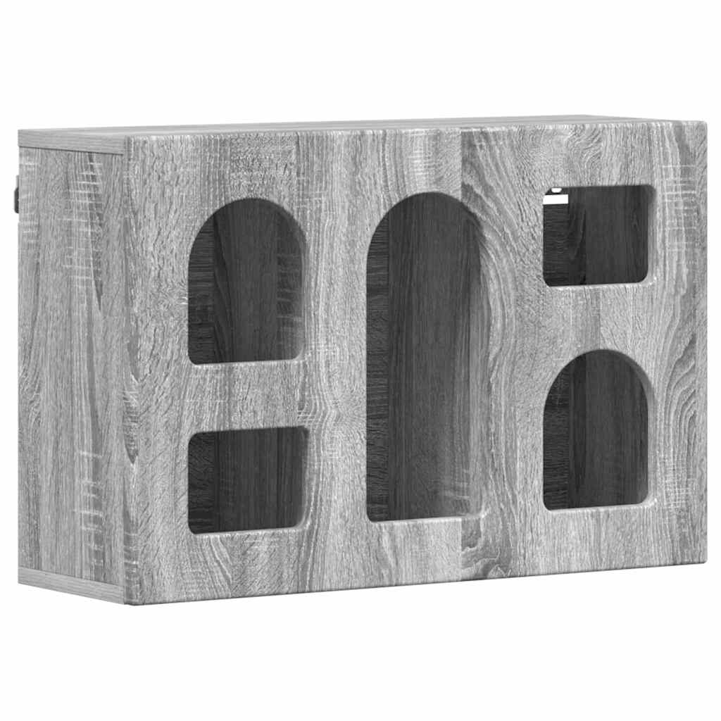 Wall-Mounted Shelf Cabinet Sonoma Grey 60 x 20 x 40 cm