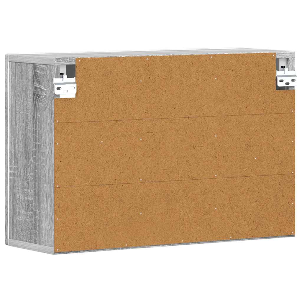 Wall-Mounted Shelf Cabinet Sonoma Grey 60 x 20 x 40 cm