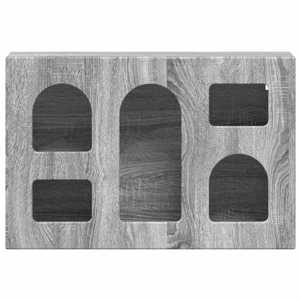 Wall-Mounted Shelf Cabinet Sonoma Grey 60 x 20 x 40 cm