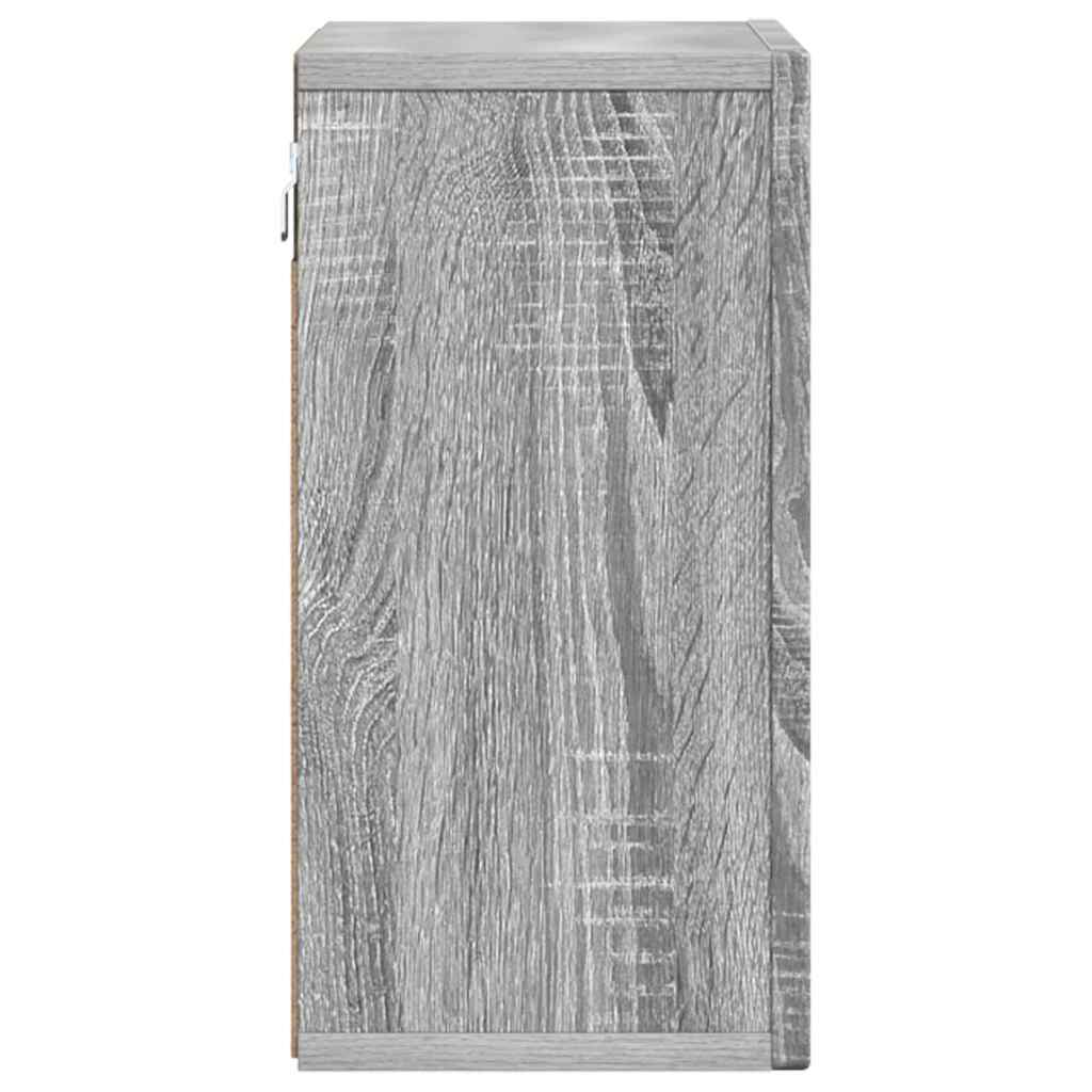 Wall-Mounted Shelf Cabinet Sonoma Grey 60 x 20 x 40 cm