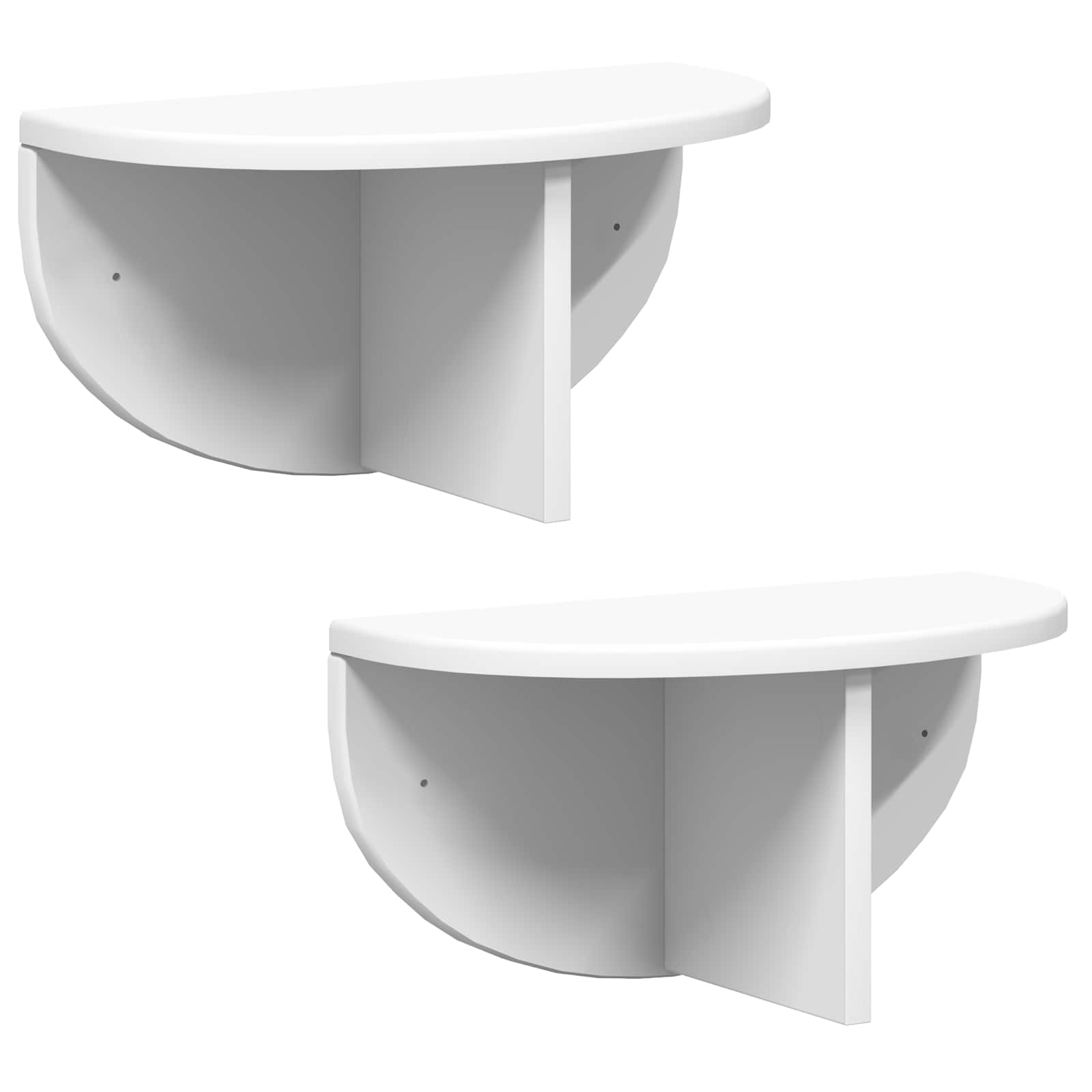Sieninė lentyna 2 pcs Balta 38 x 19 x 19 cm Apdirbta mediena