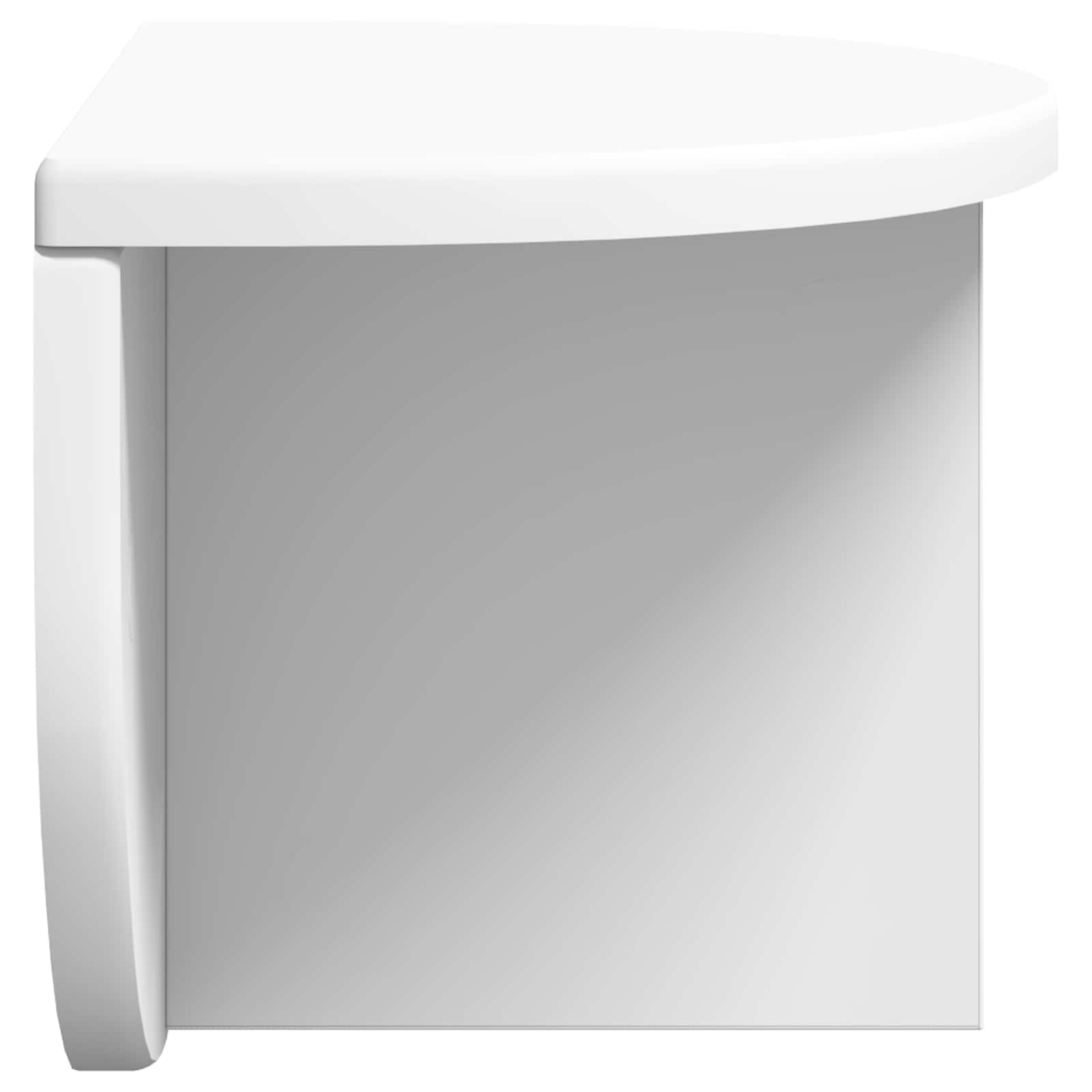 Sieninė lentyna 2 pcs Balta 38 x 19 x 19 cm Apdirbta mediena