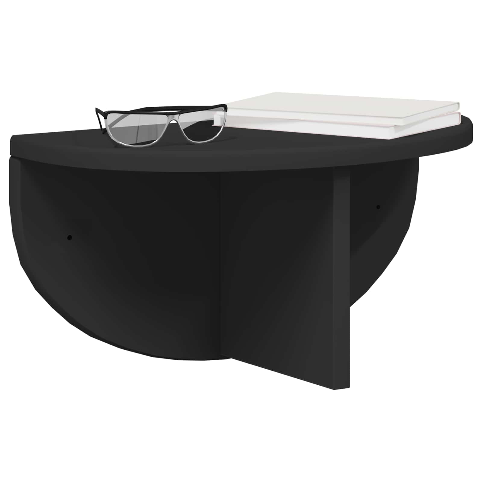 Wall Shelf 2 pcs Black 38 x 19 x 19 cm Engineered Wood