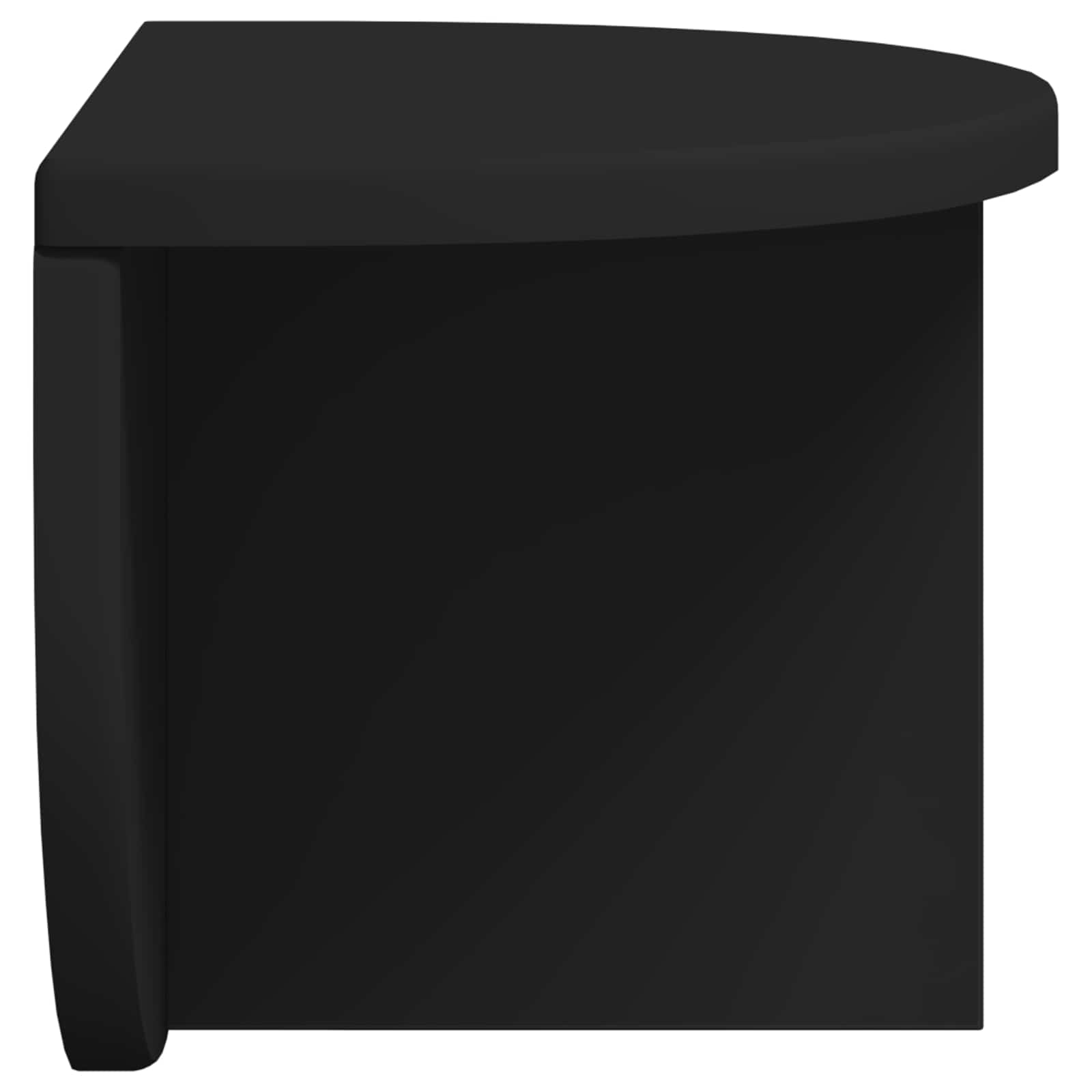 Wall Shelf 2 pcs Black 38 x 19 x 19 cm Engineered Wood