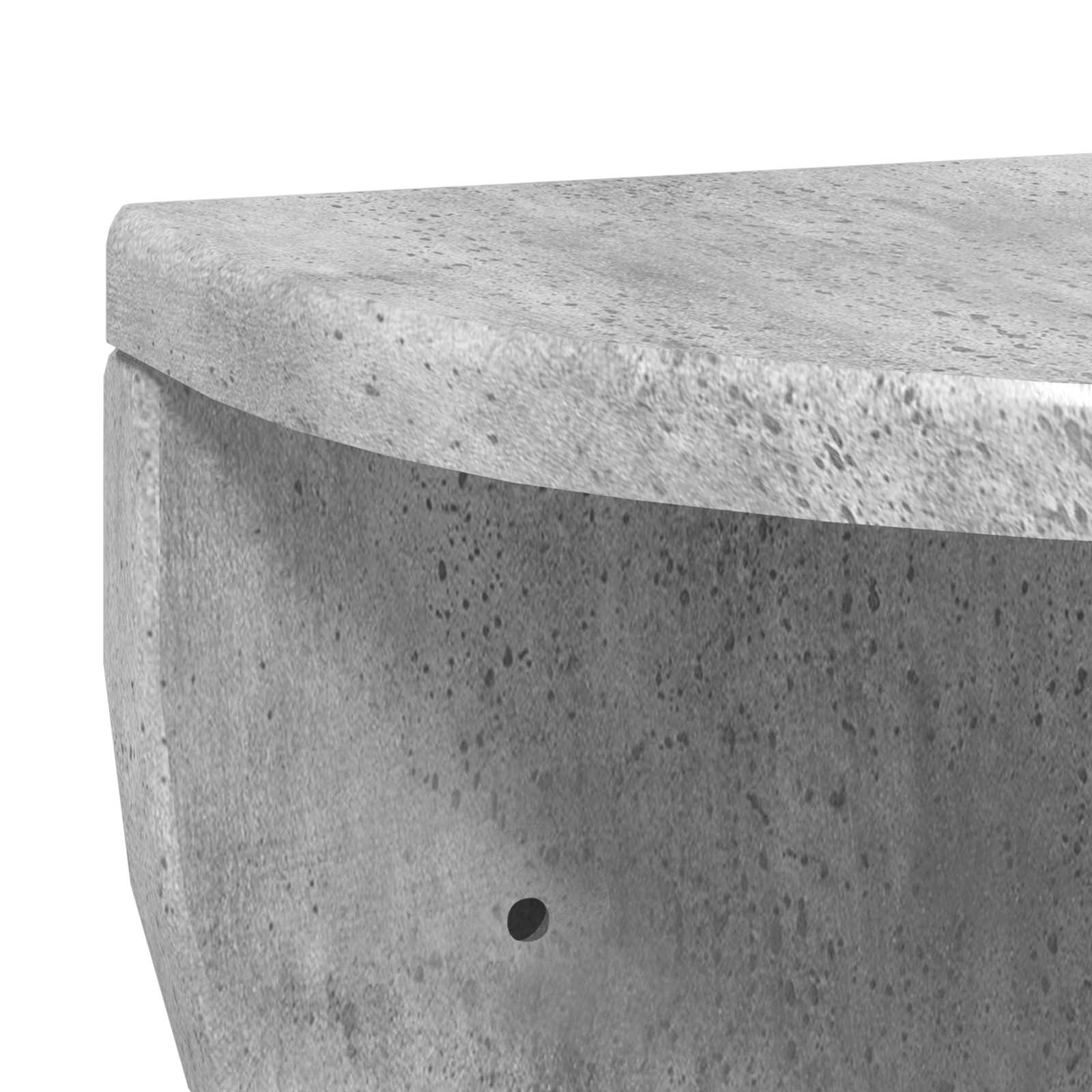 Sieninė lentyna 2 pcs Betono pilka 38 x 19 x 19 cm
