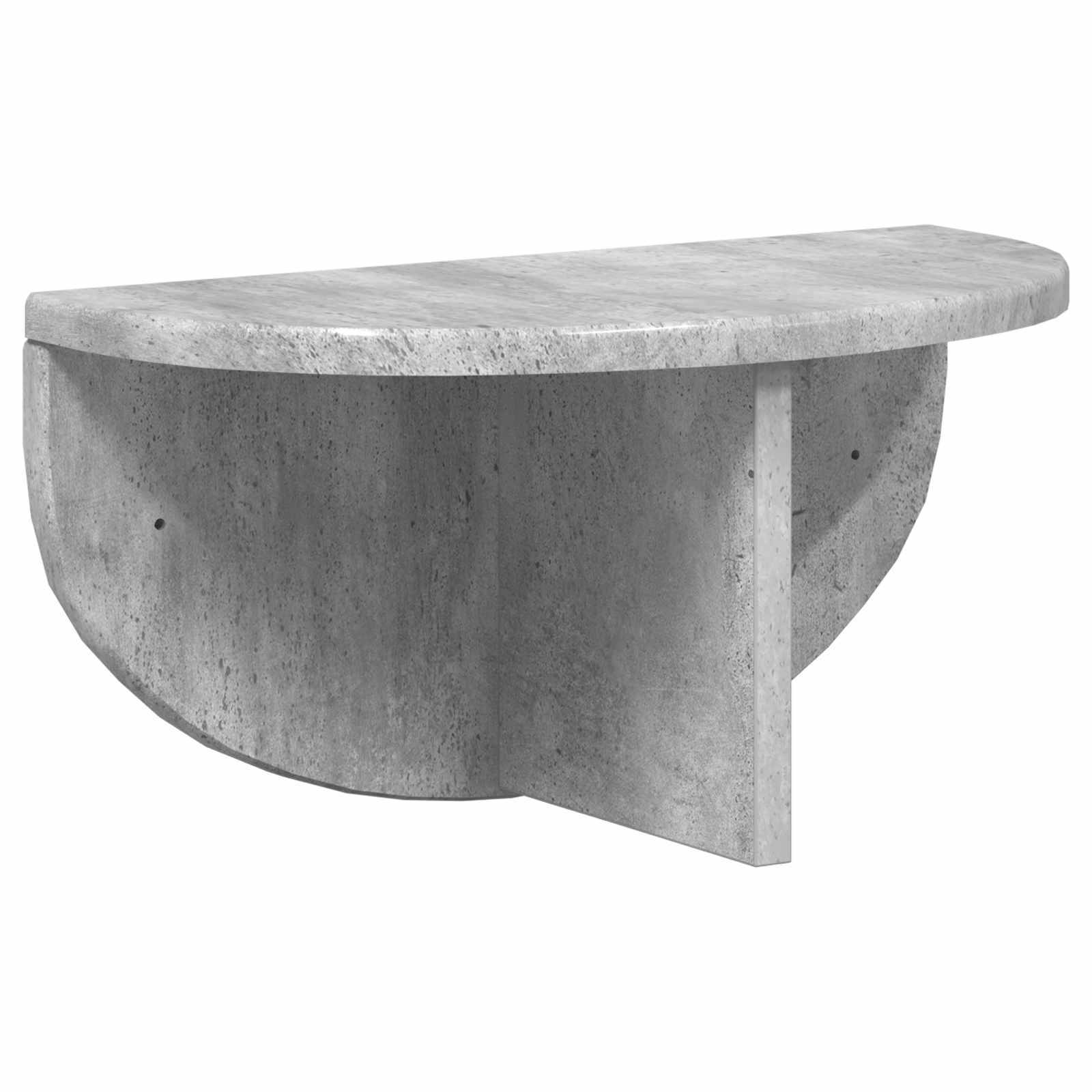 Sieninė lentyna 2 pcs Betono pilka 38 x 19 x 19 cm