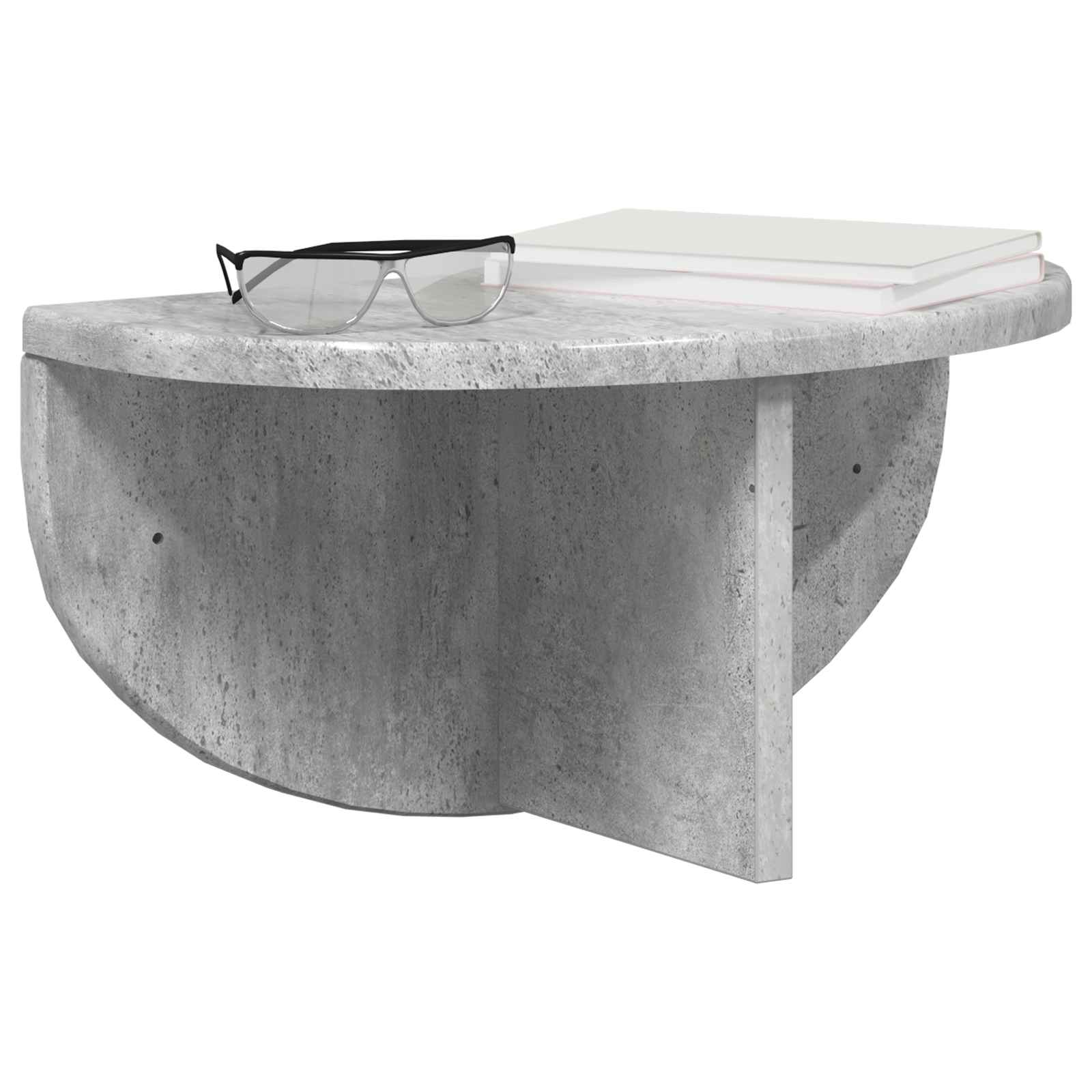 Sieninė lentyna 2 pcs Betono pilka 38 x 19 x 19 cm