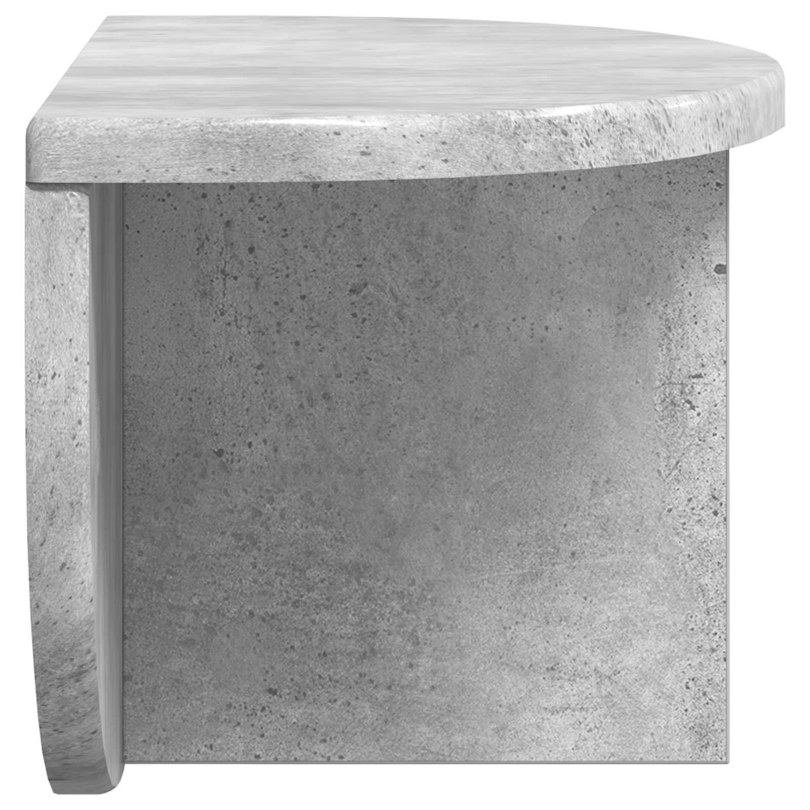 Sieninė lentyna 2 pcs Betono pilka 38 x 19 x 19 cm