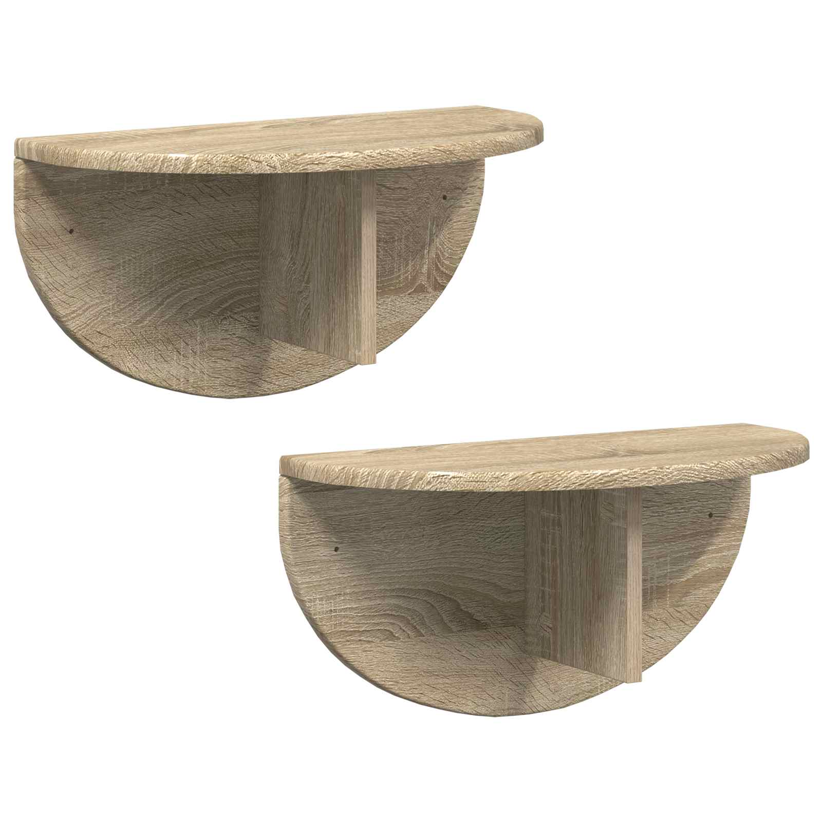Sieninė lentyna 2 pcs Sonoma ąžuolas 38 x 19 x 19 cm