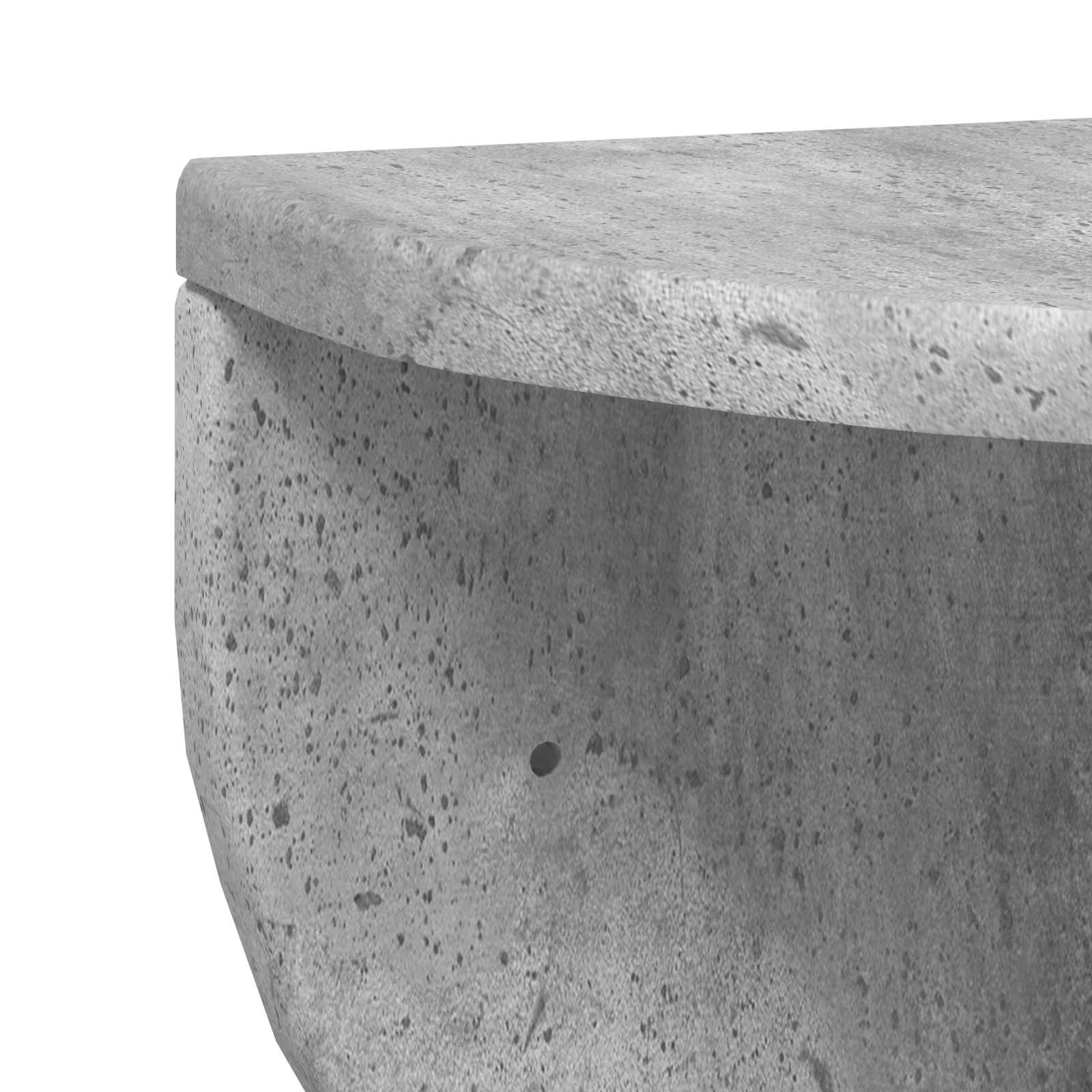 Sieninė lentyna 2 pcs Betono pilka 38 x 19 x 19 cm