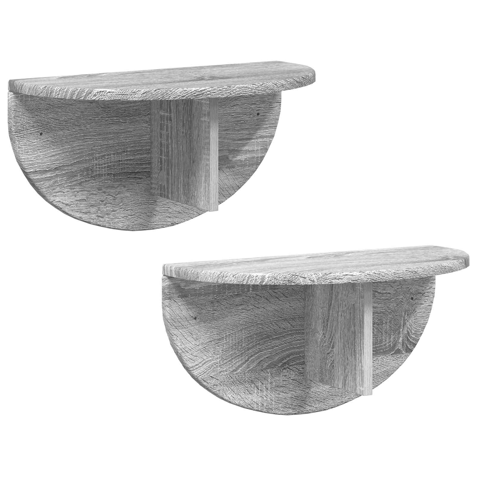 Sienas plaukts 2 gab. Pelēks Sonoma 38 x 19 x 19 cm