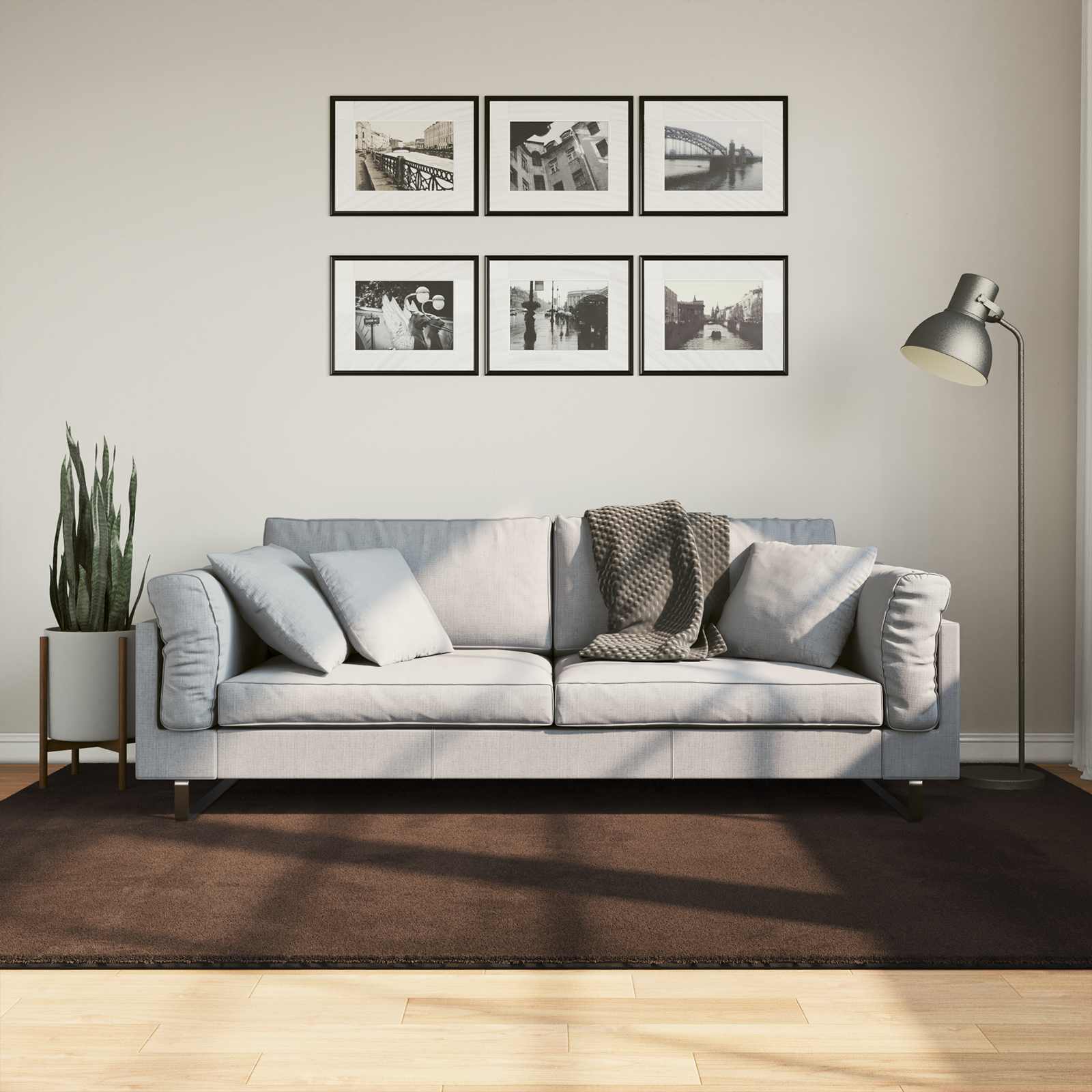 Zonālais paklājs HUARTE Brūns 230 x 160 cm Poliesters