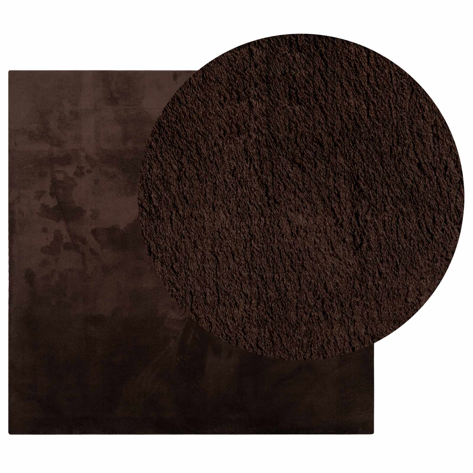 Area Rugs Square HUARTE Brown 200 x 200 cm