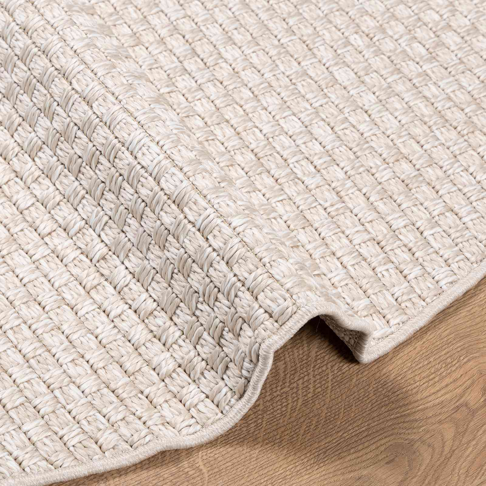 Round Cream Area Rug Ø 120 CM