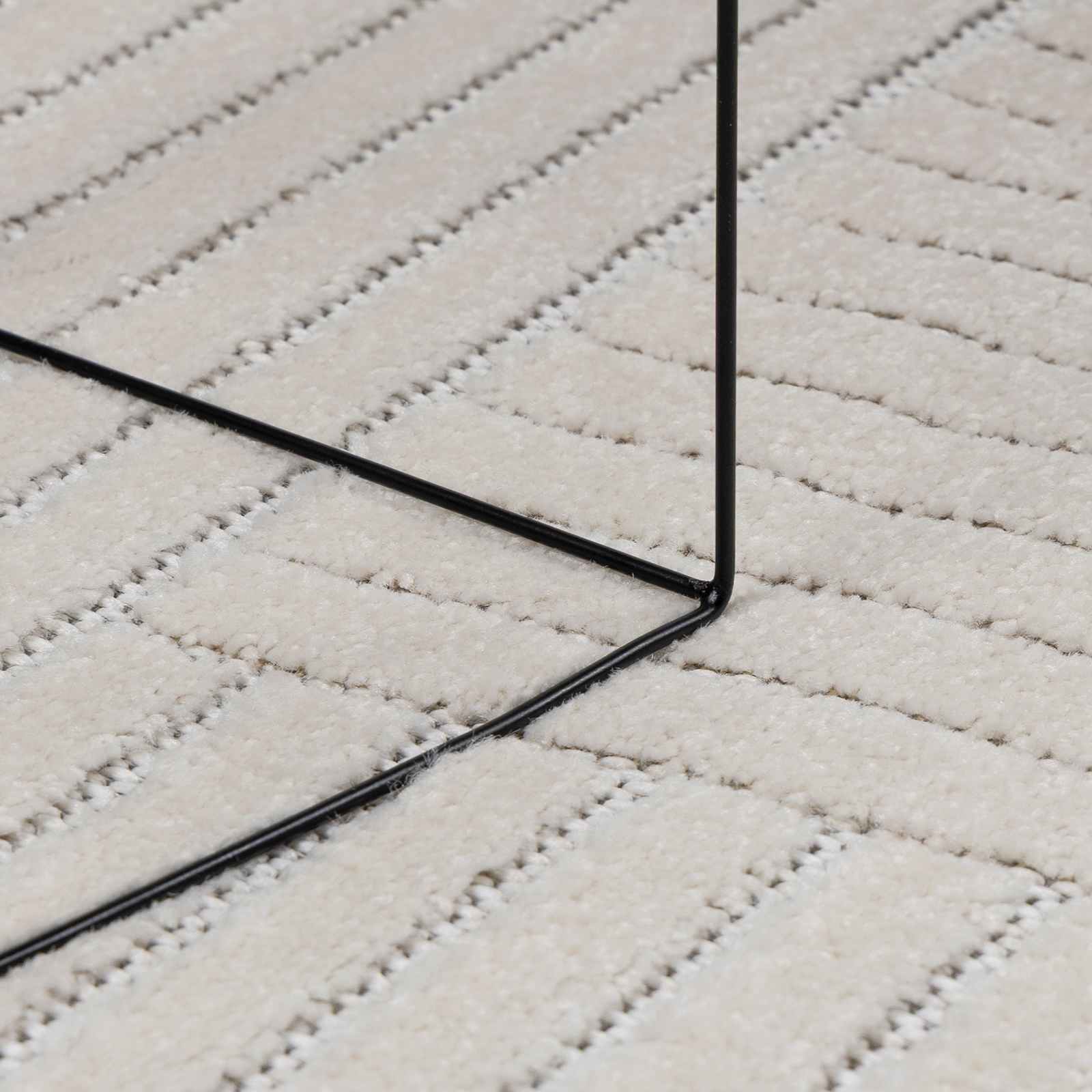 Area Rugs Rectangular Cream 340 x 240 cm