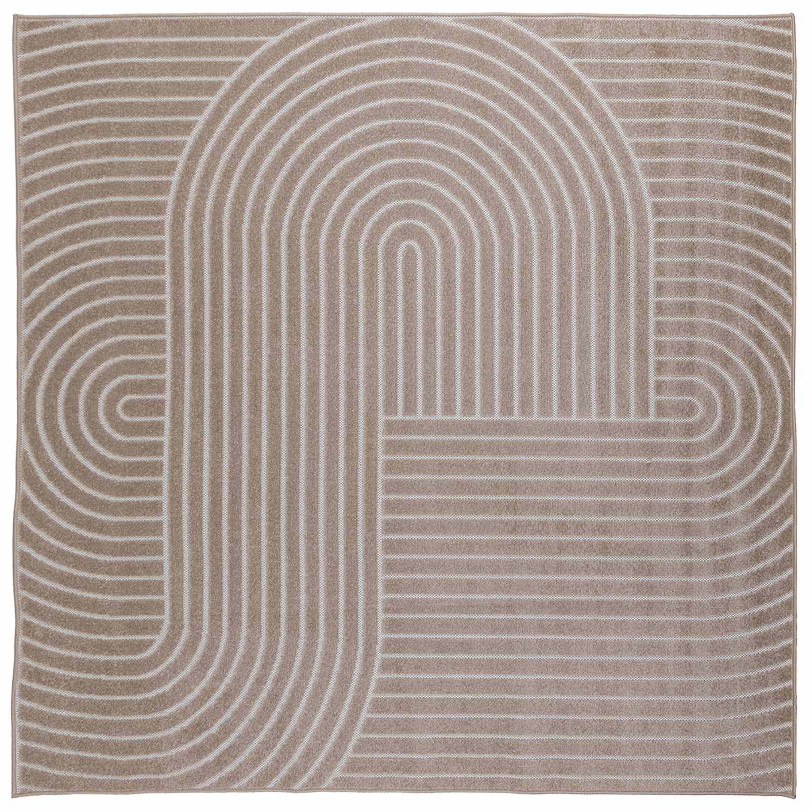 Zonālais paklājs Kvadrātveida Smilškrāsas 240 x 240 cm