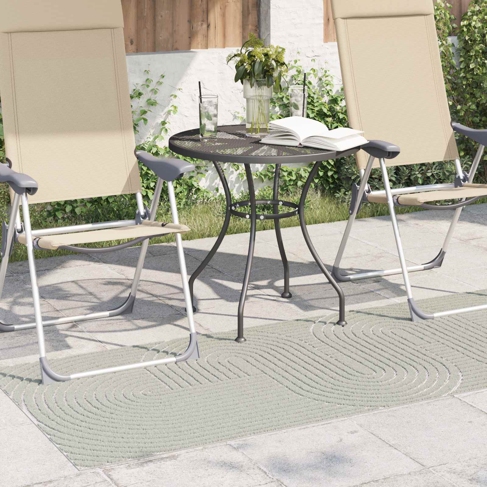 Area Rug HUARTE Green 200 x 80 cm Polyester