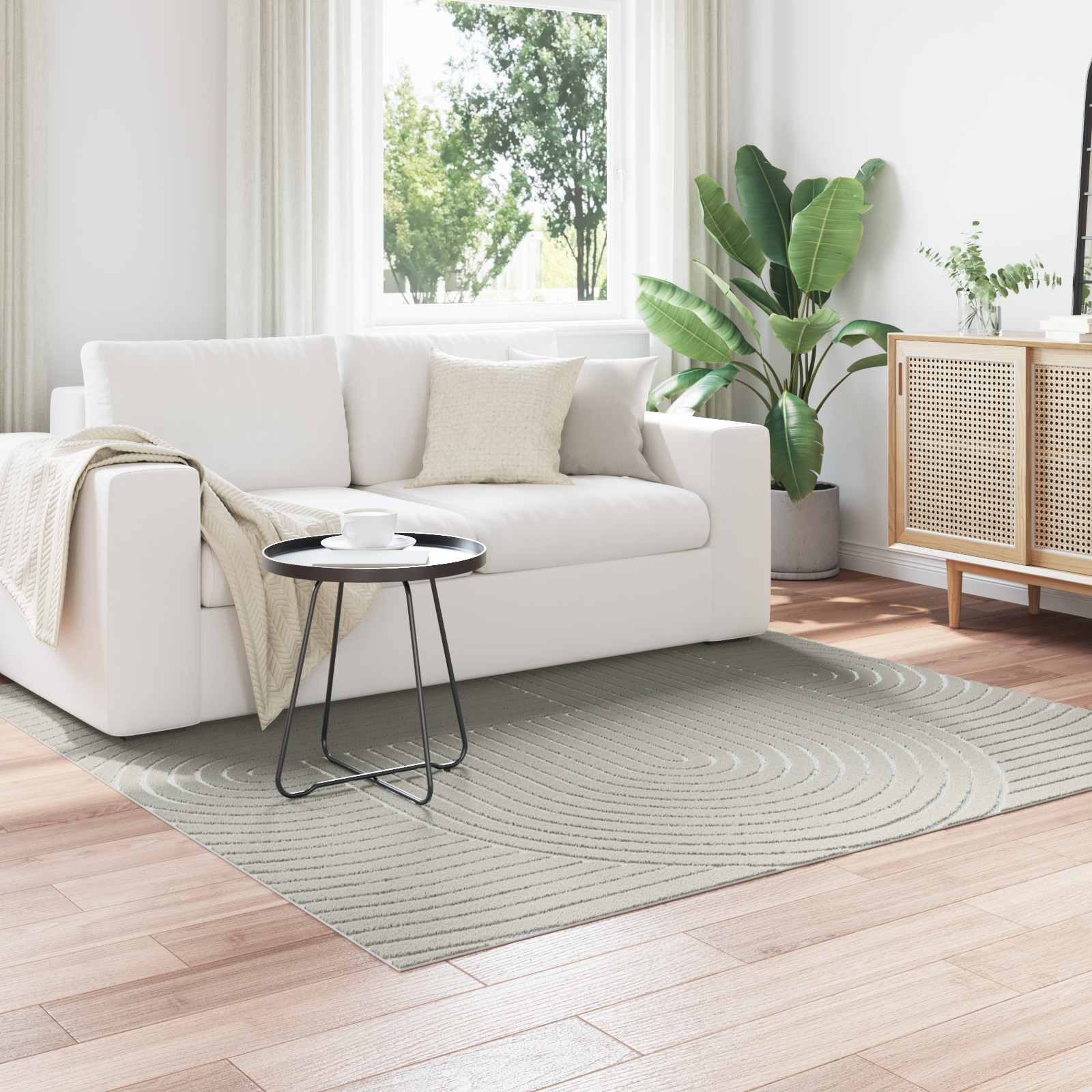 Zonālais paklājs HUARTE Zaļa 200 x 200 cm Poliesters