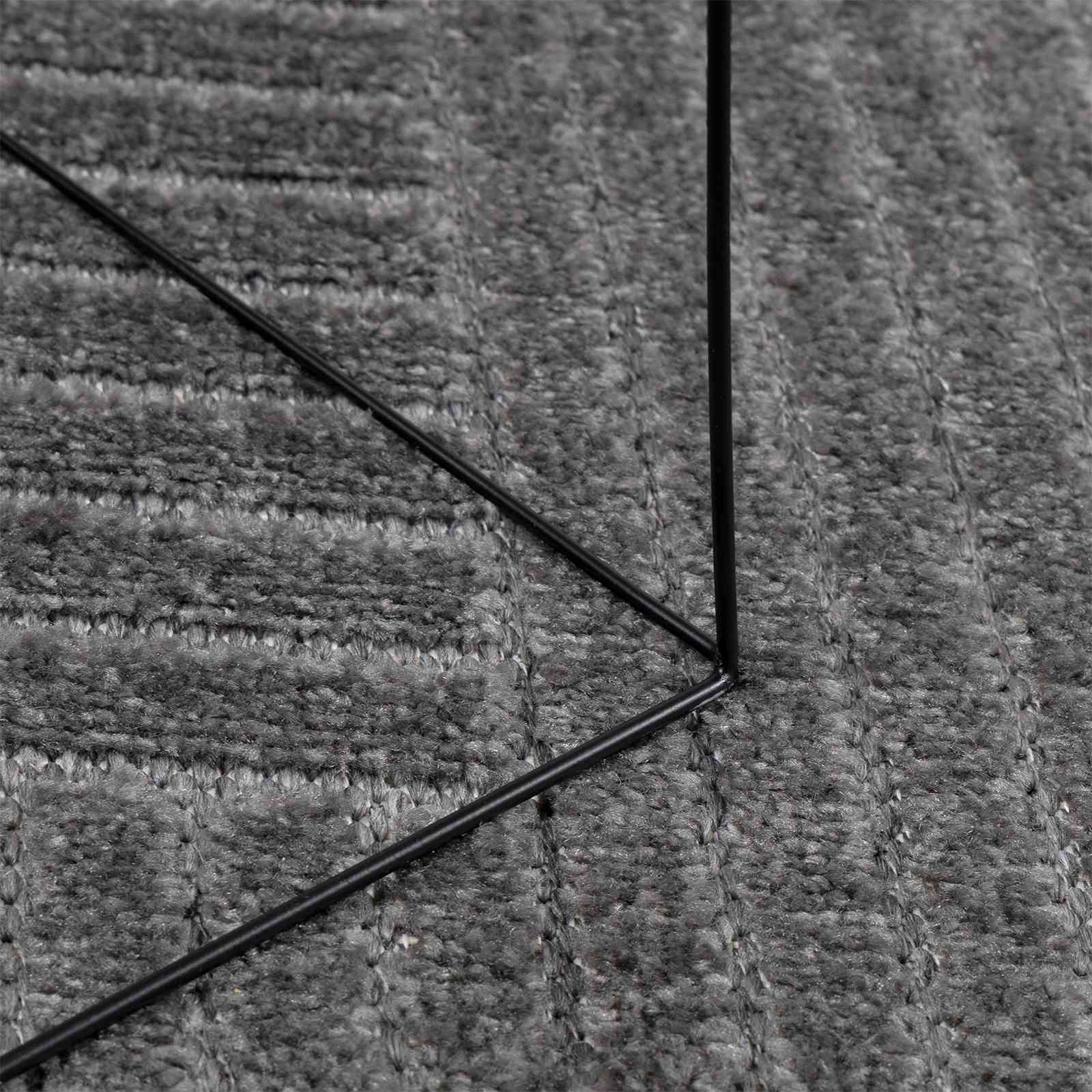 Area Rug Square Anthracite 120 x 120 cm