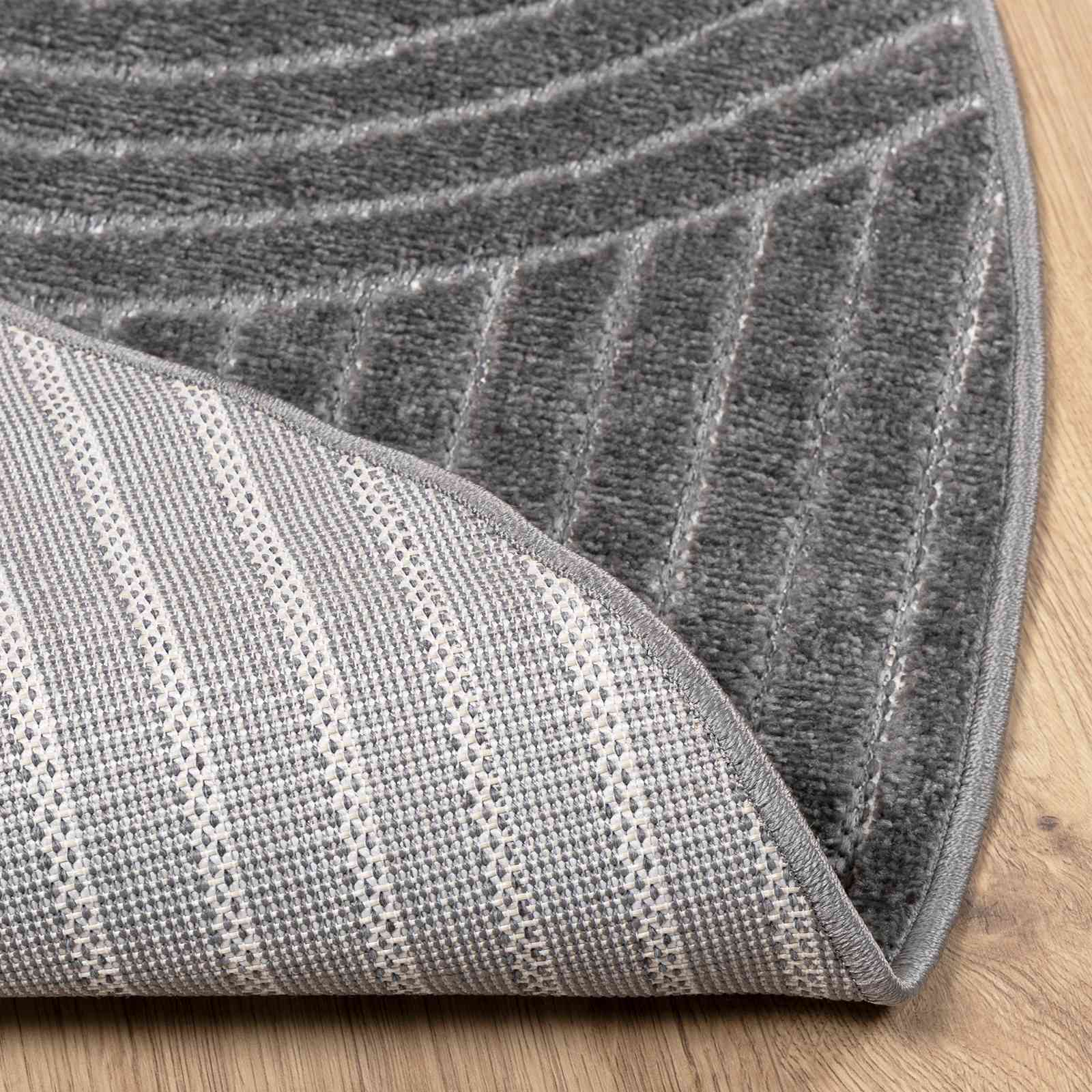 Area Rug Round Anthracite Ø 120 CM