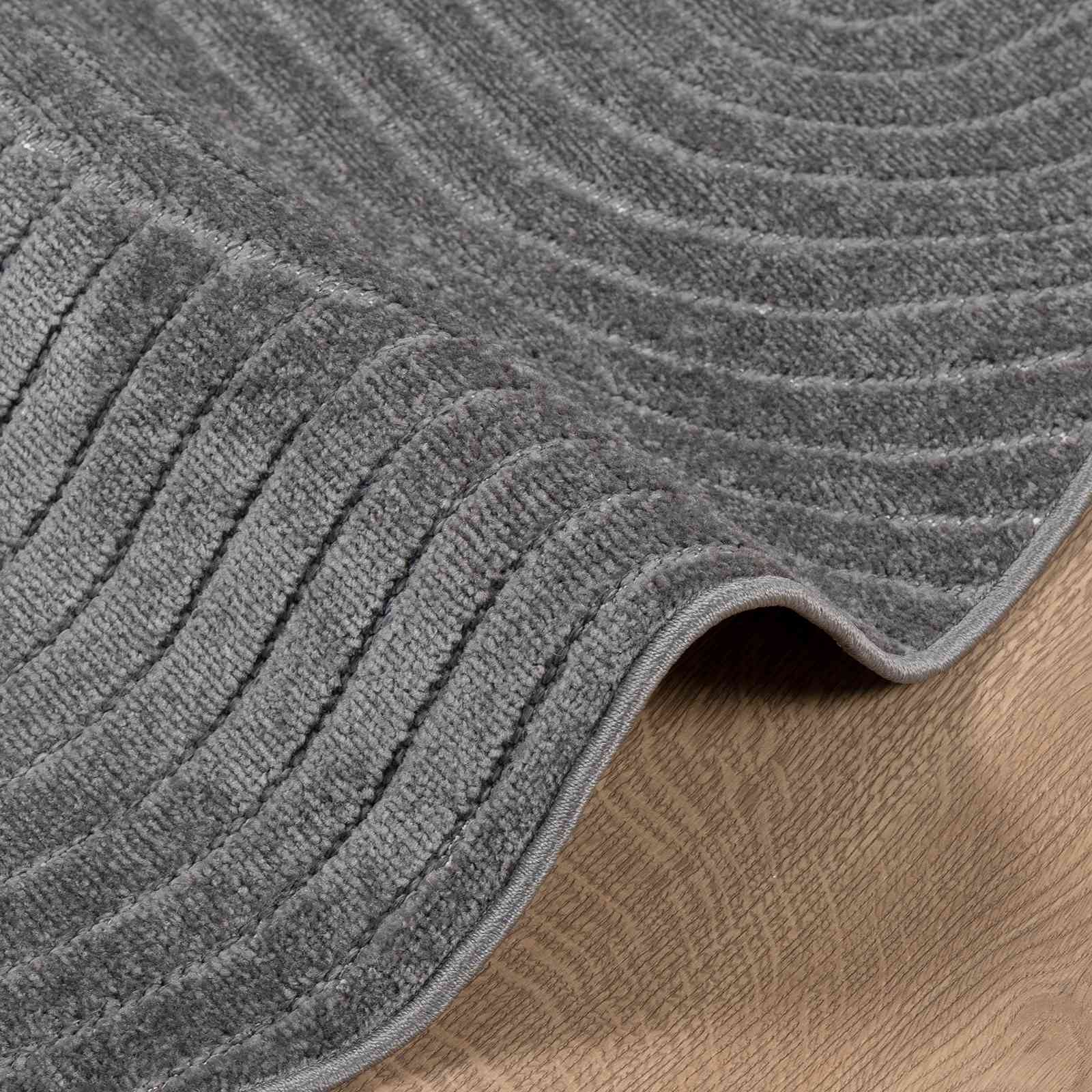 Area Rug Round Anthracite Ø 120 CM