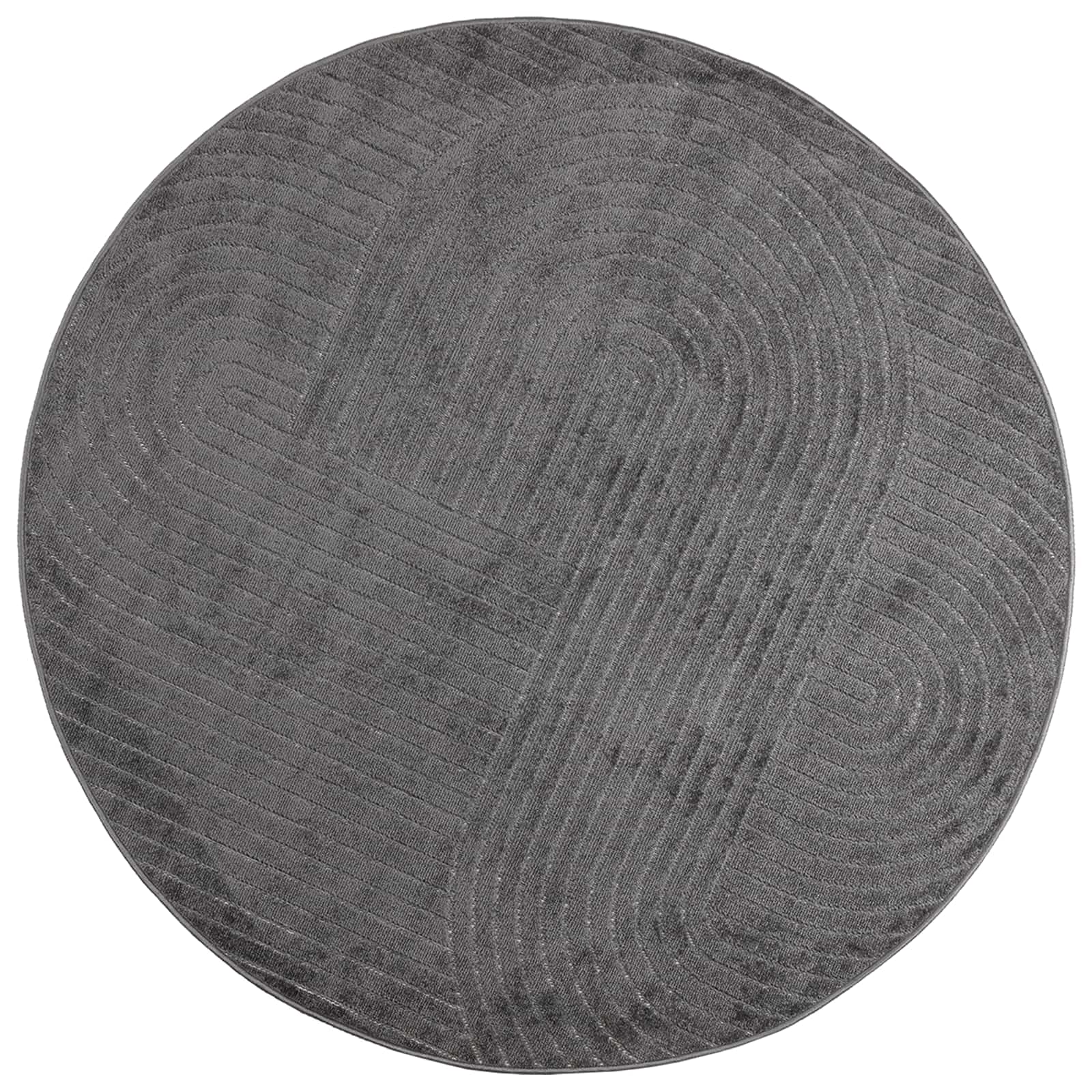 Area Rug Round Anthracite Ø 120 CM