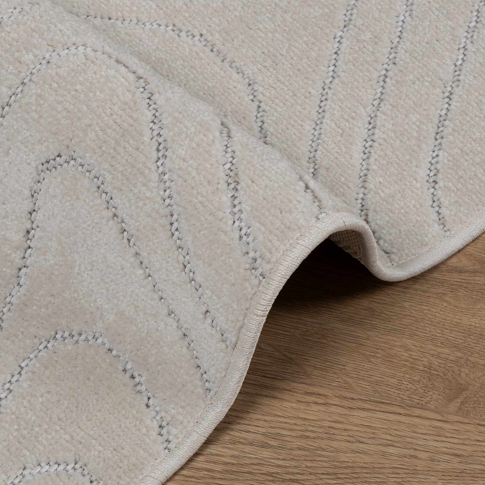Area Rugs Rectangular Cream 170 x 120 cm