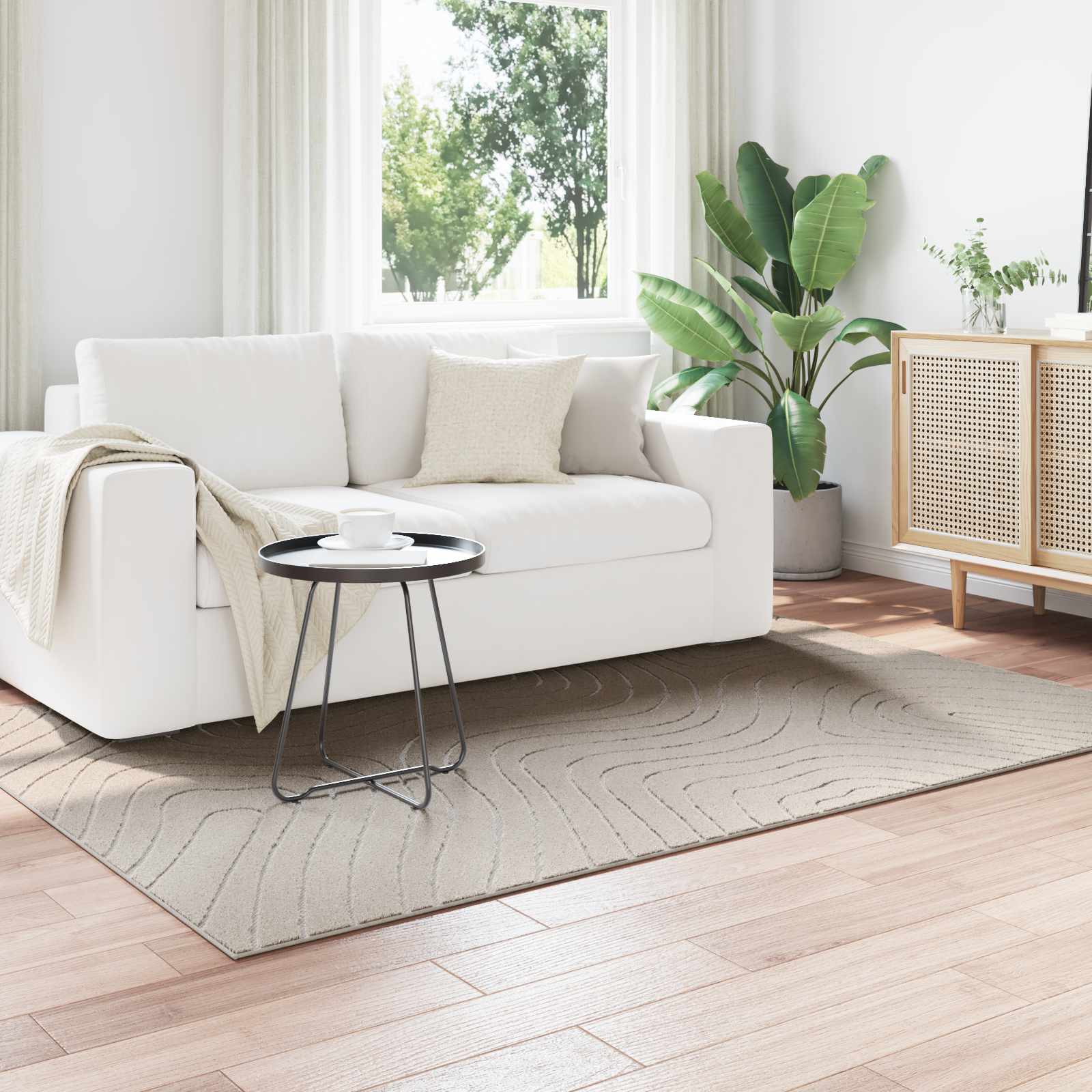 Area Rug Cream 230 x 160 cm