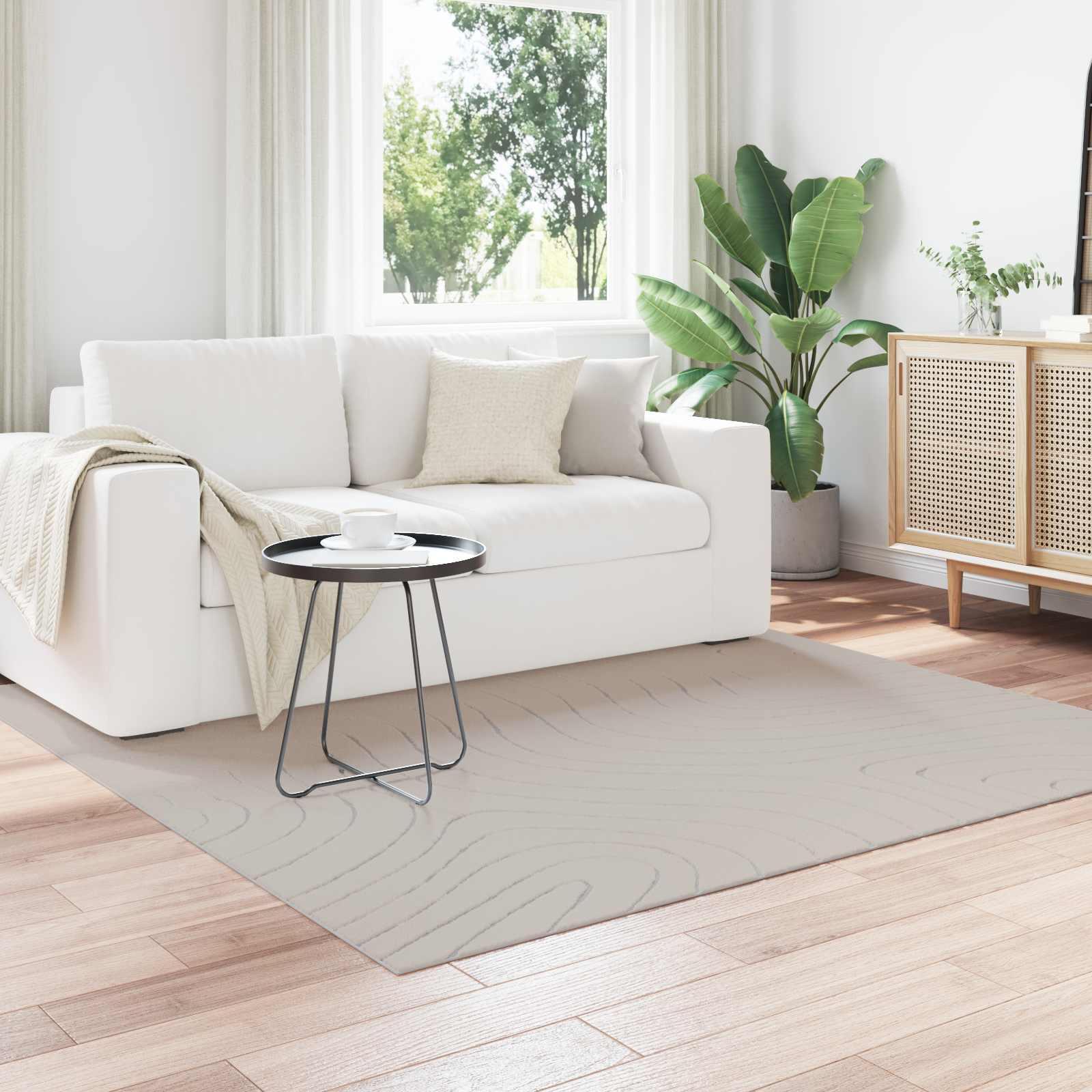 Zonal Rug Cream Square 120 x 120 cm