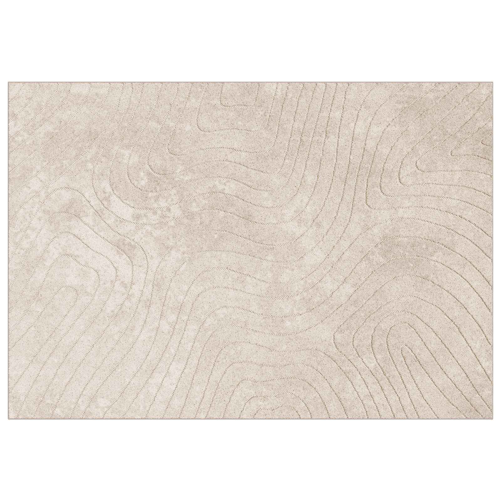 HUARTE Zonal Rug, Sand, 170 x 120 cm, Polyester