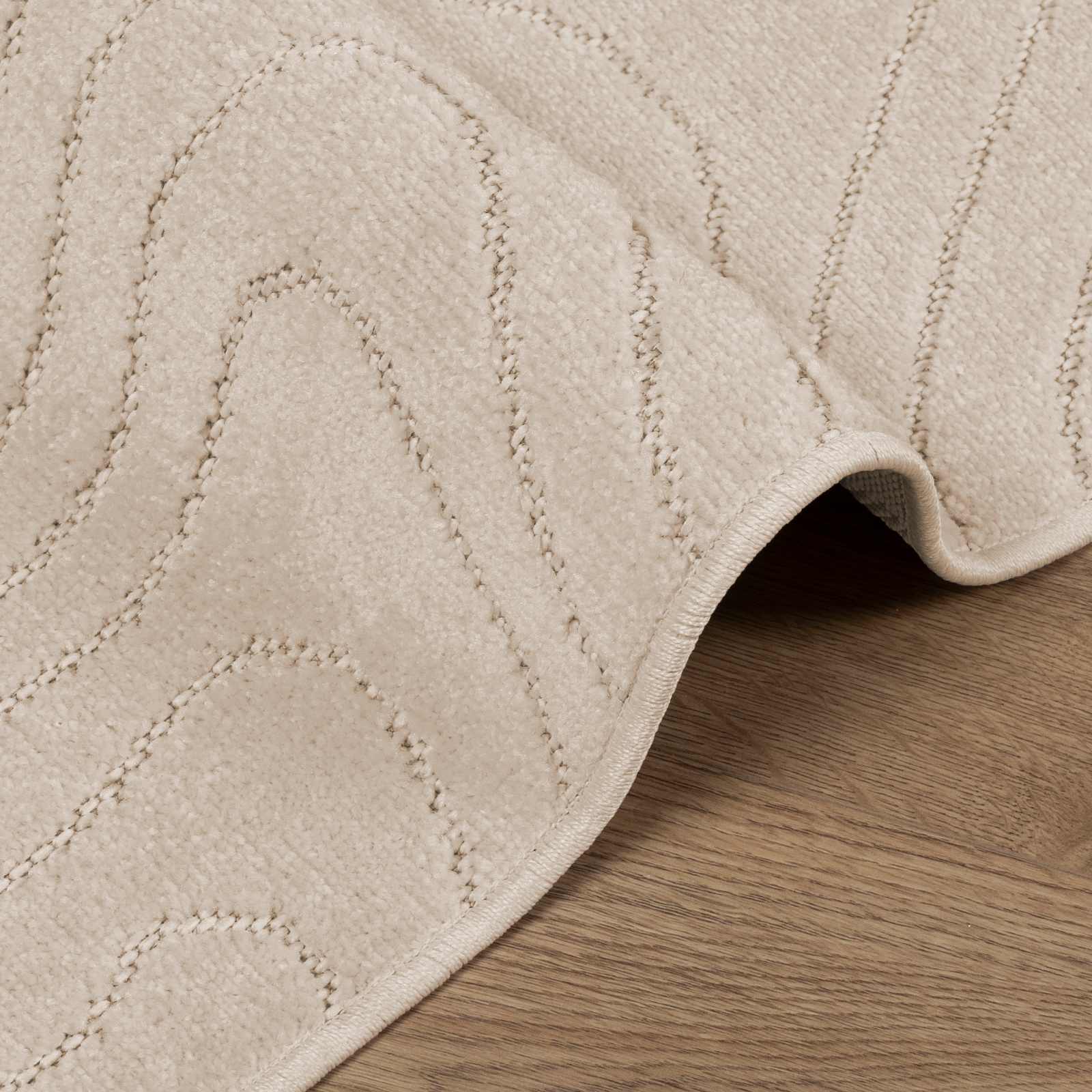 Zonal Rug HUARTE Sand 200 x 140 cm Polyester