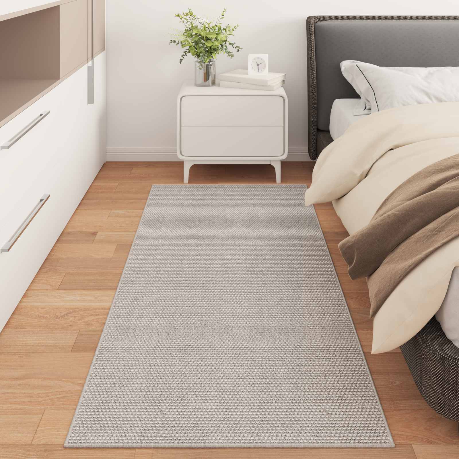 Zone Rectangular Cream Rug 150 x 80 cm
