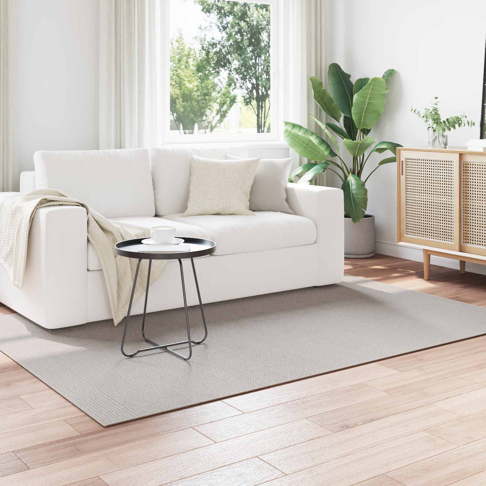Area Rugs Rectangular Cream 170 x 120 cm