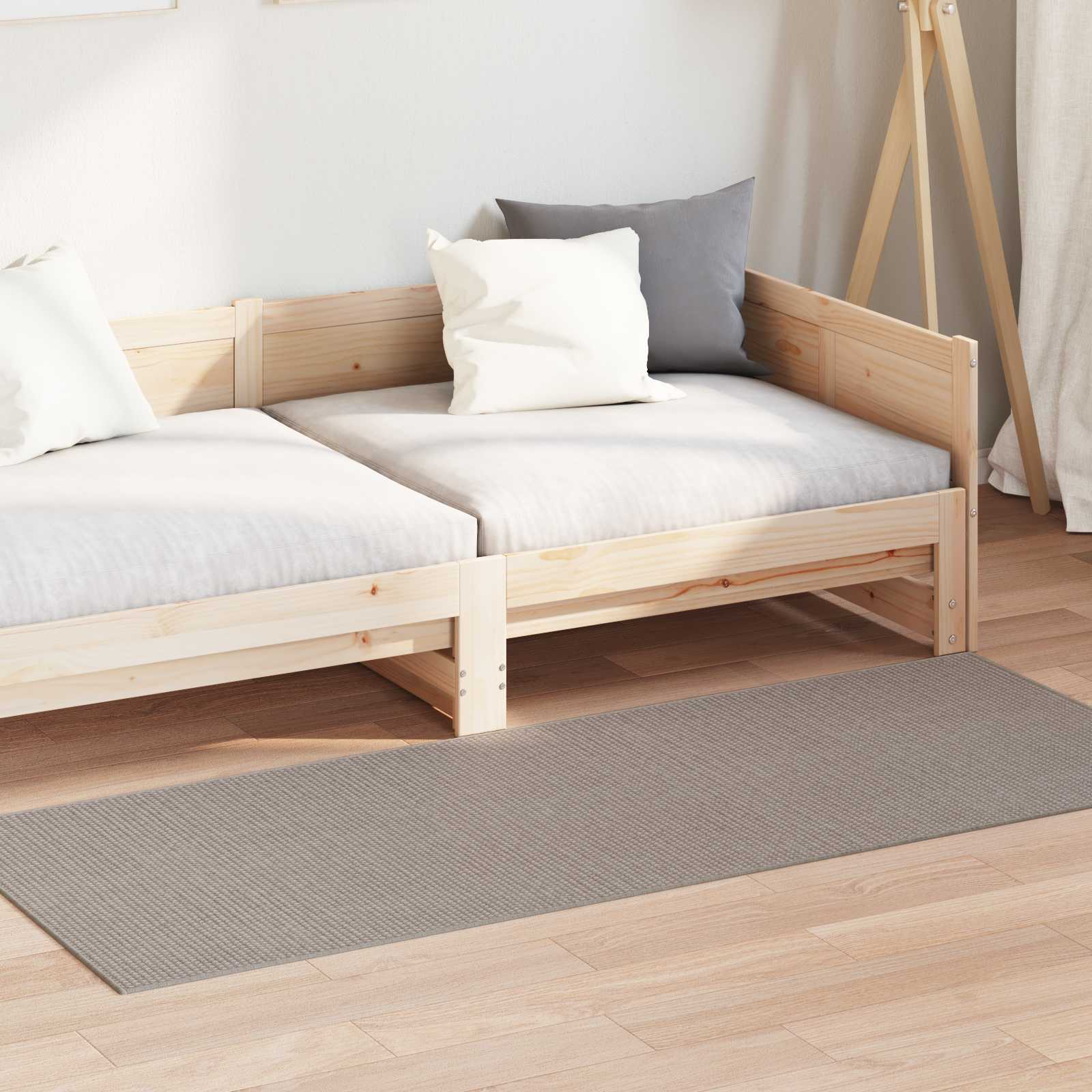 HUARTE Taupe Zoned Rug 150 x 80 cm Polyester