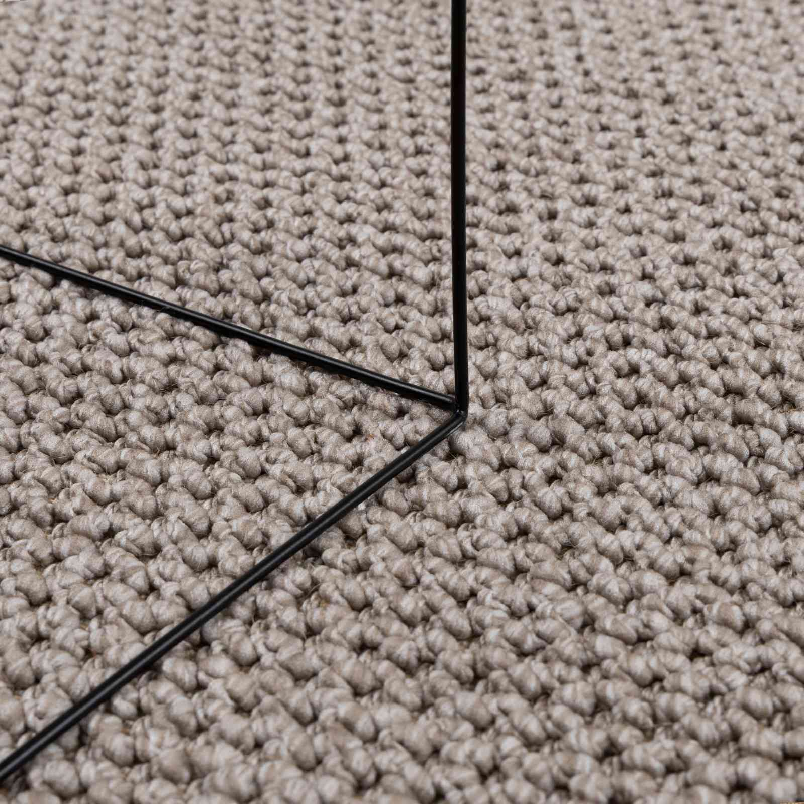HUARTE Taupe Zoned Rug 200 x 140 cm Polyester