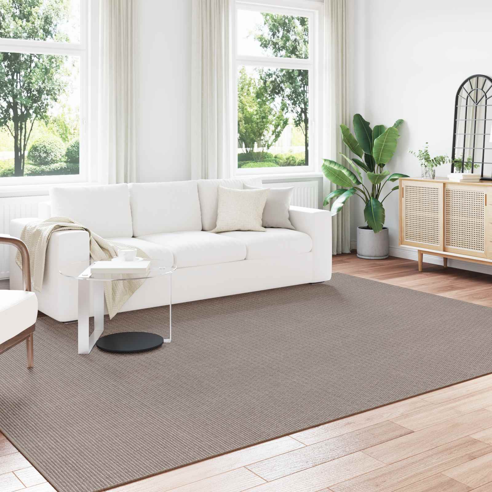 Zoned carpet HUARTE Taupe 280 x 200 cm Polyester