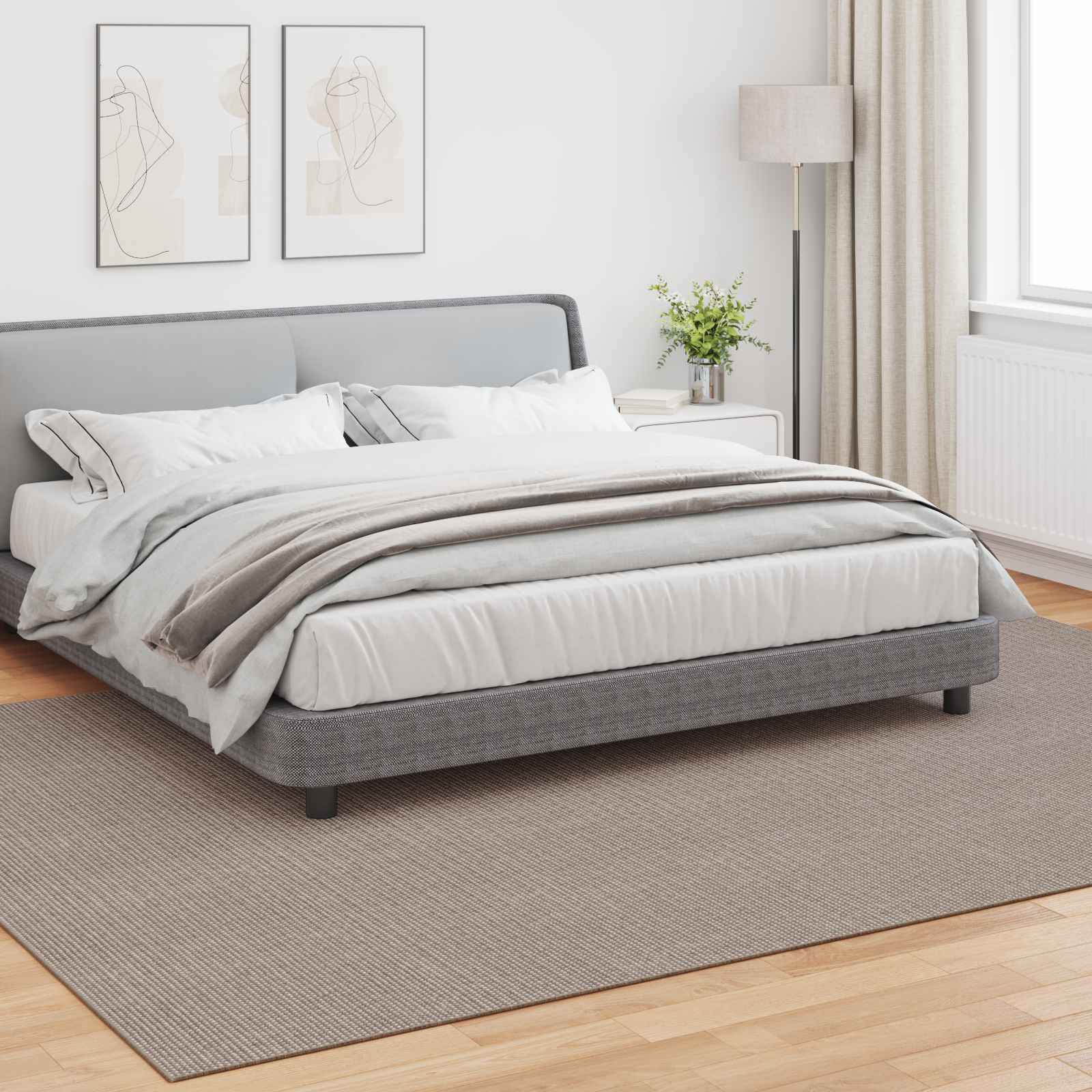 Zonālais paklājs HUARTE Taupe 340 x 240 cm Poliesters