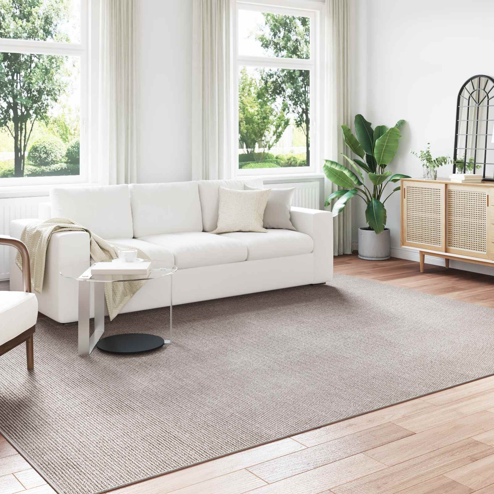 Zoned carpets Cream and Taupe 280 x 200 cm