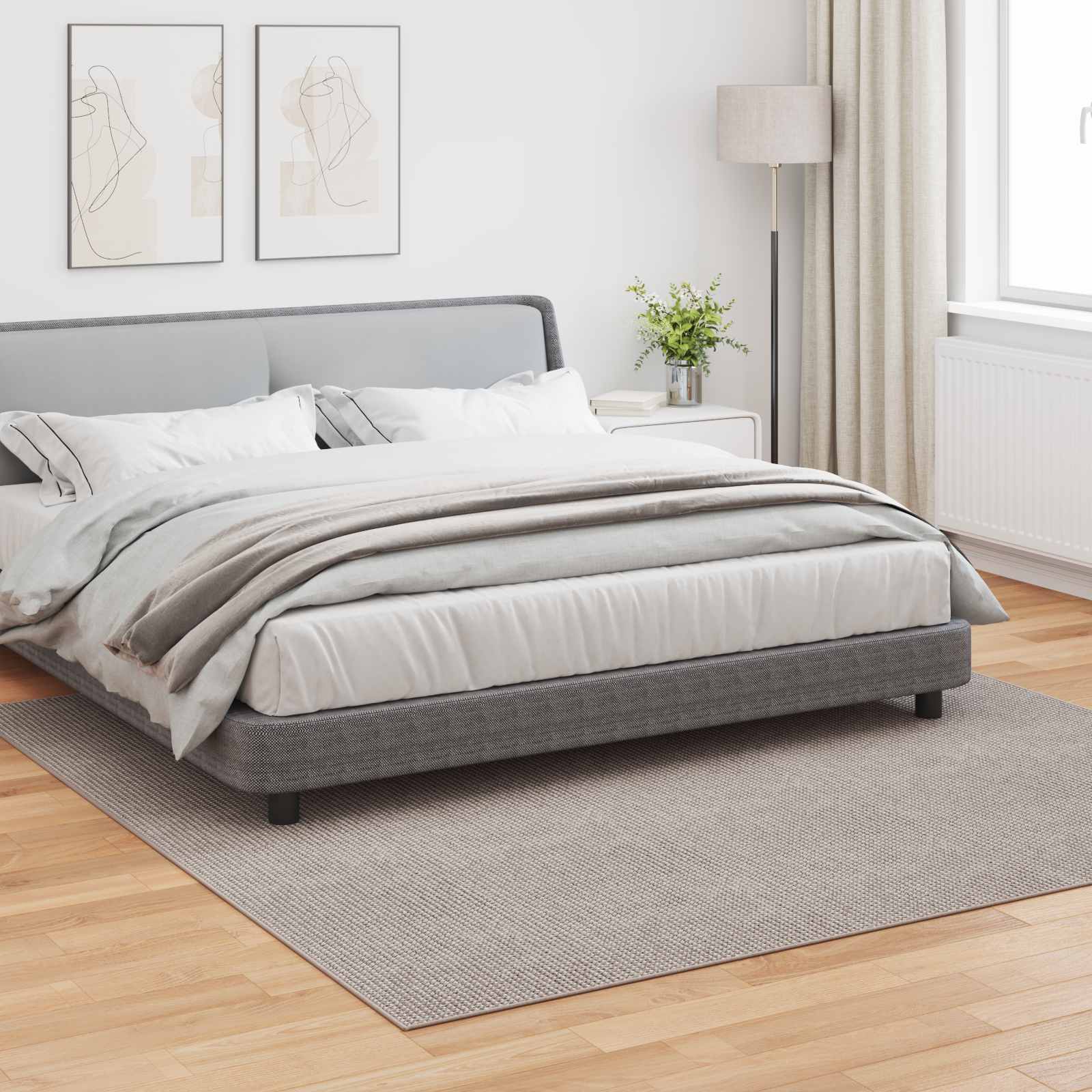 Zoninės kiliminės dangos Kvadrato Kremas ir Taupe 240 x 240 cm