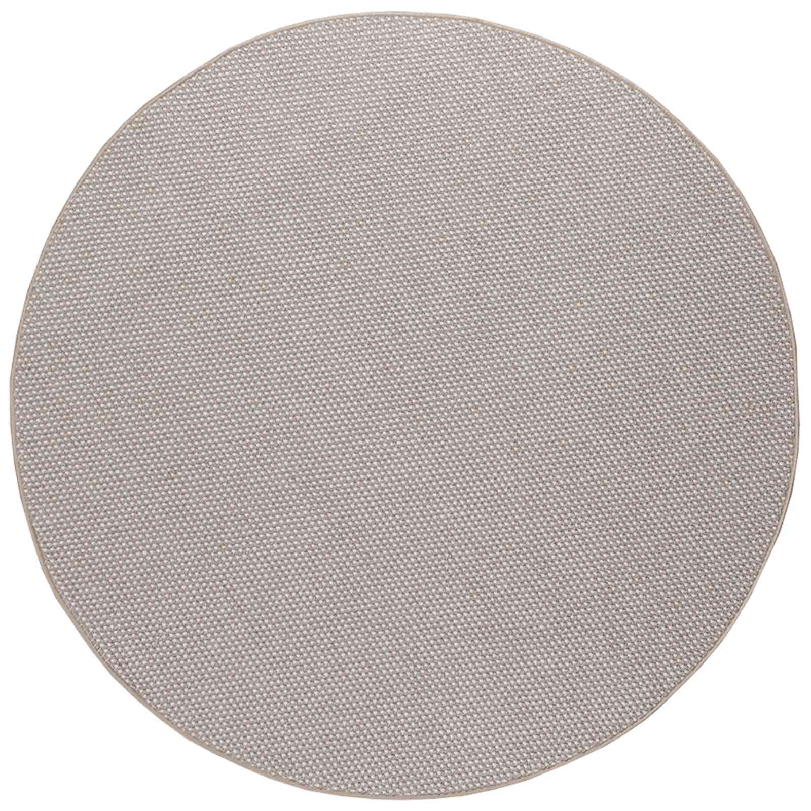 Zoned Round Cream and Taupe Area Rug Ø 200 CM