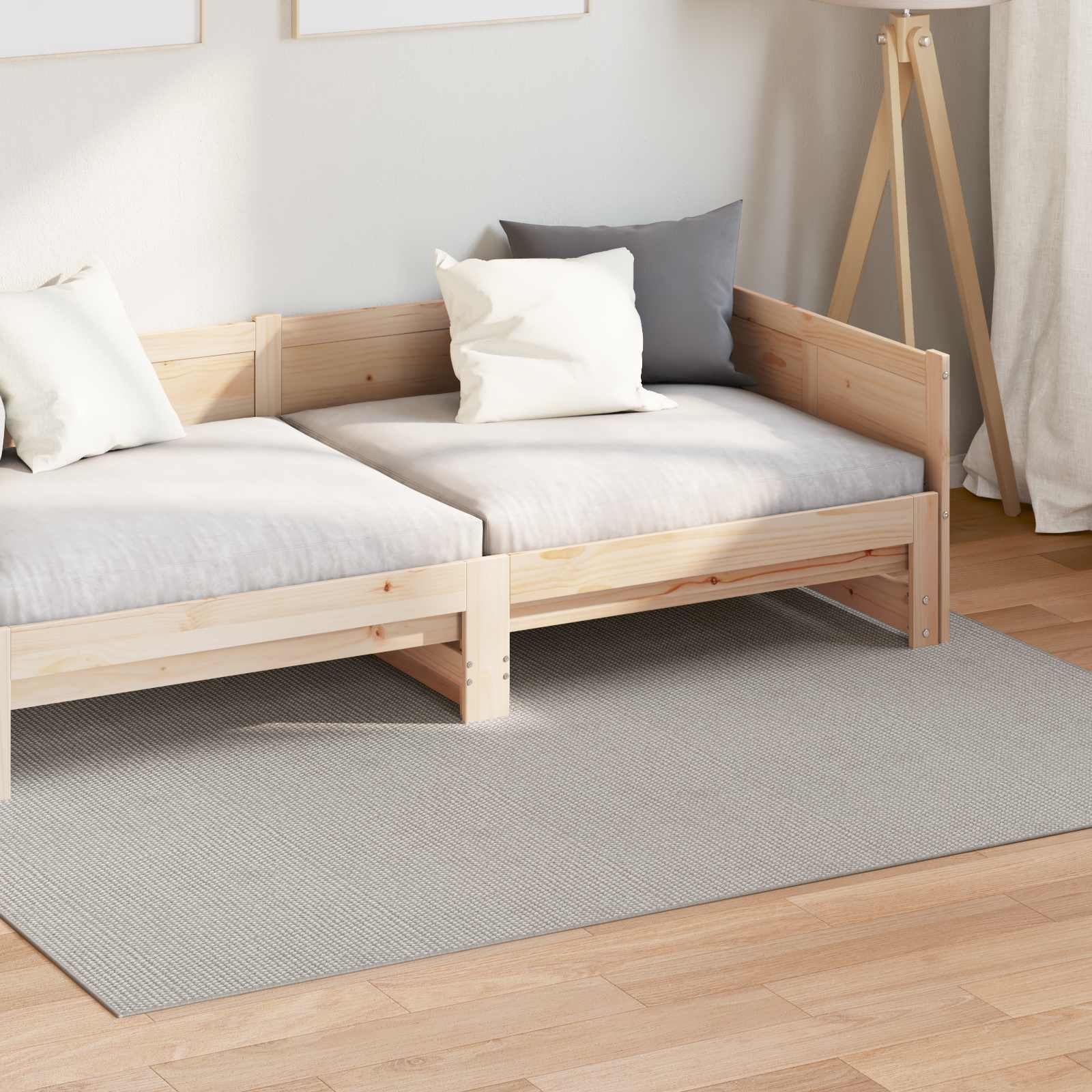 Area rug HUARTE Cream and grey 170 x 120 cm
