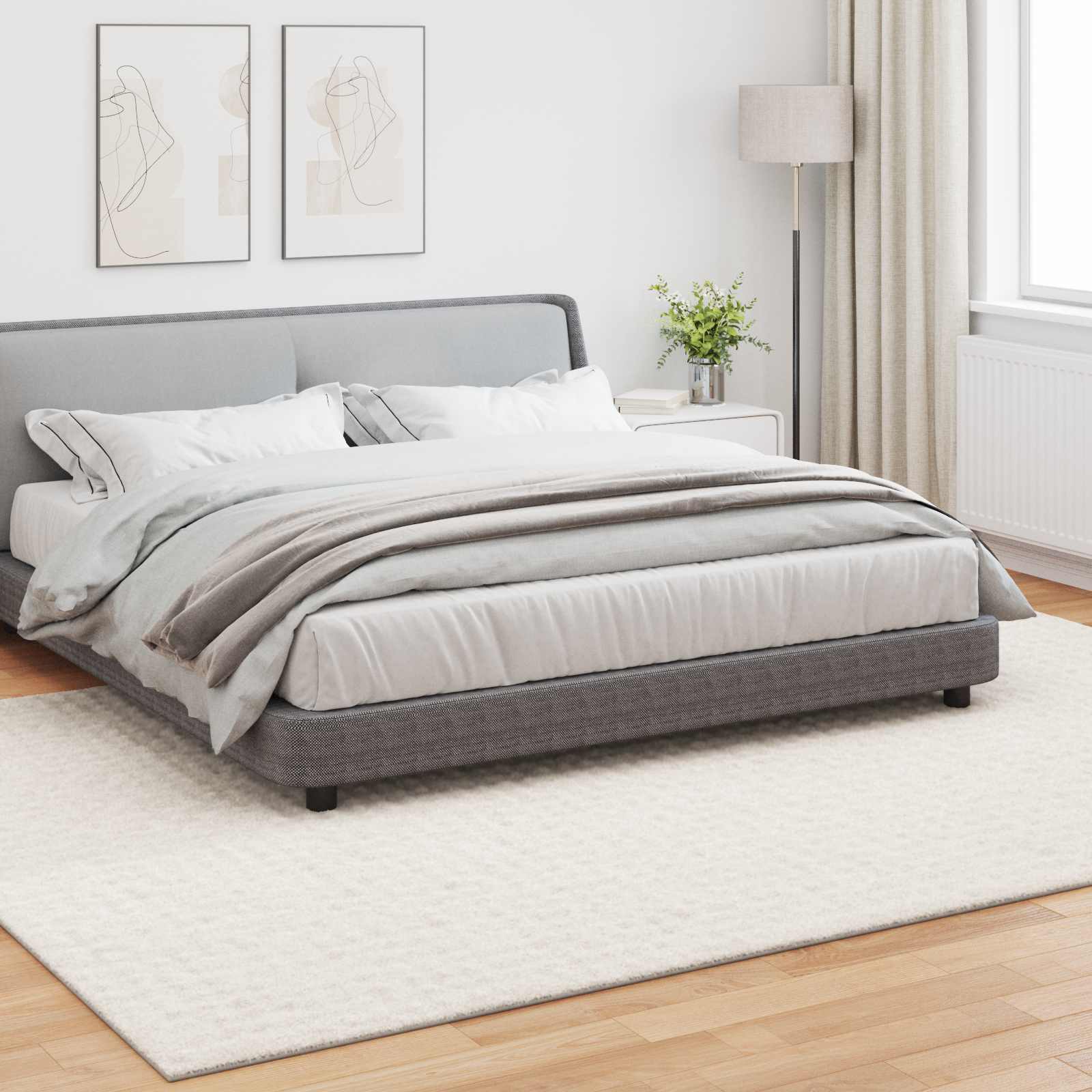 Area Rugs Rectangular Cream 340 x 240 cm