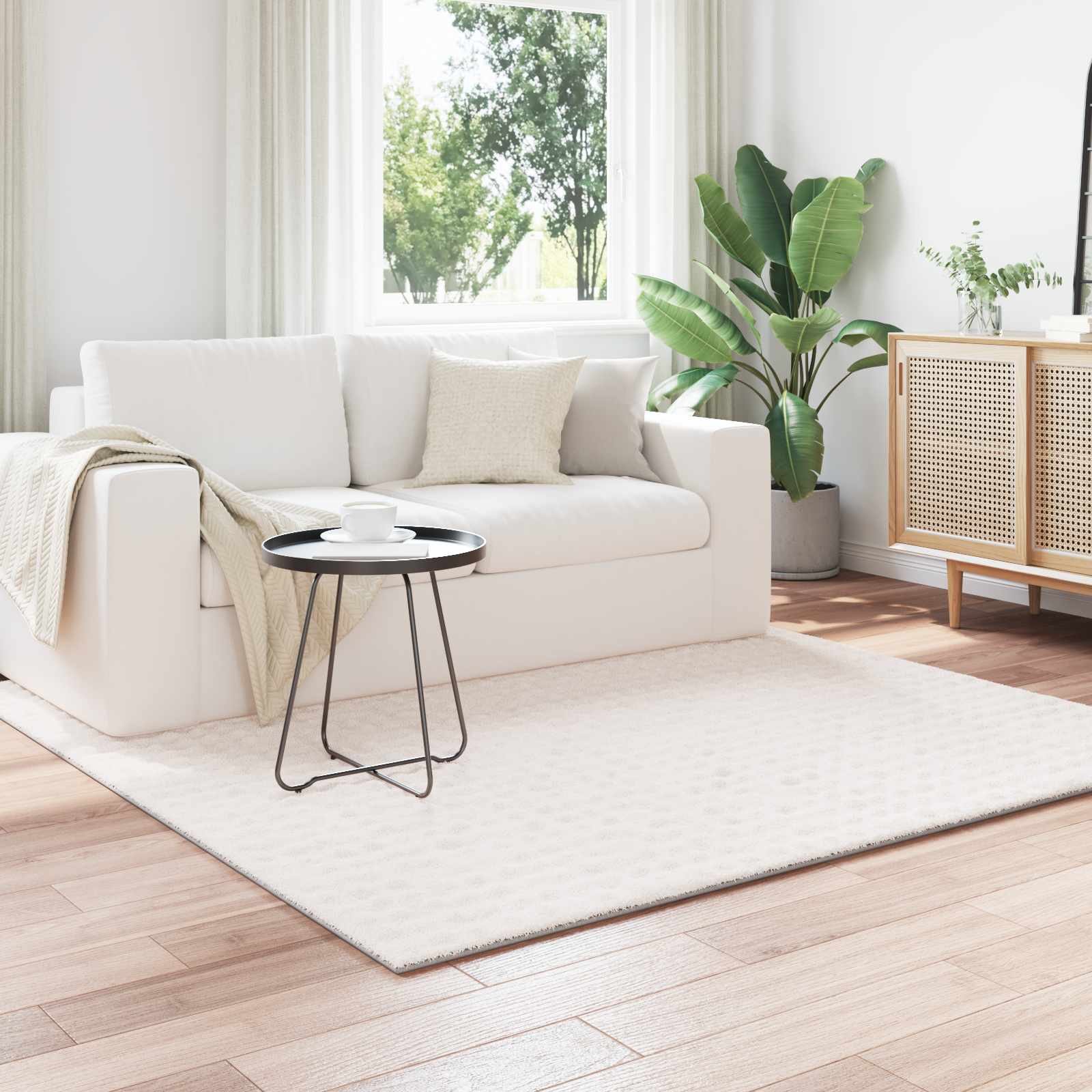 Zonal Rug Cream Square 120 x 120 cm